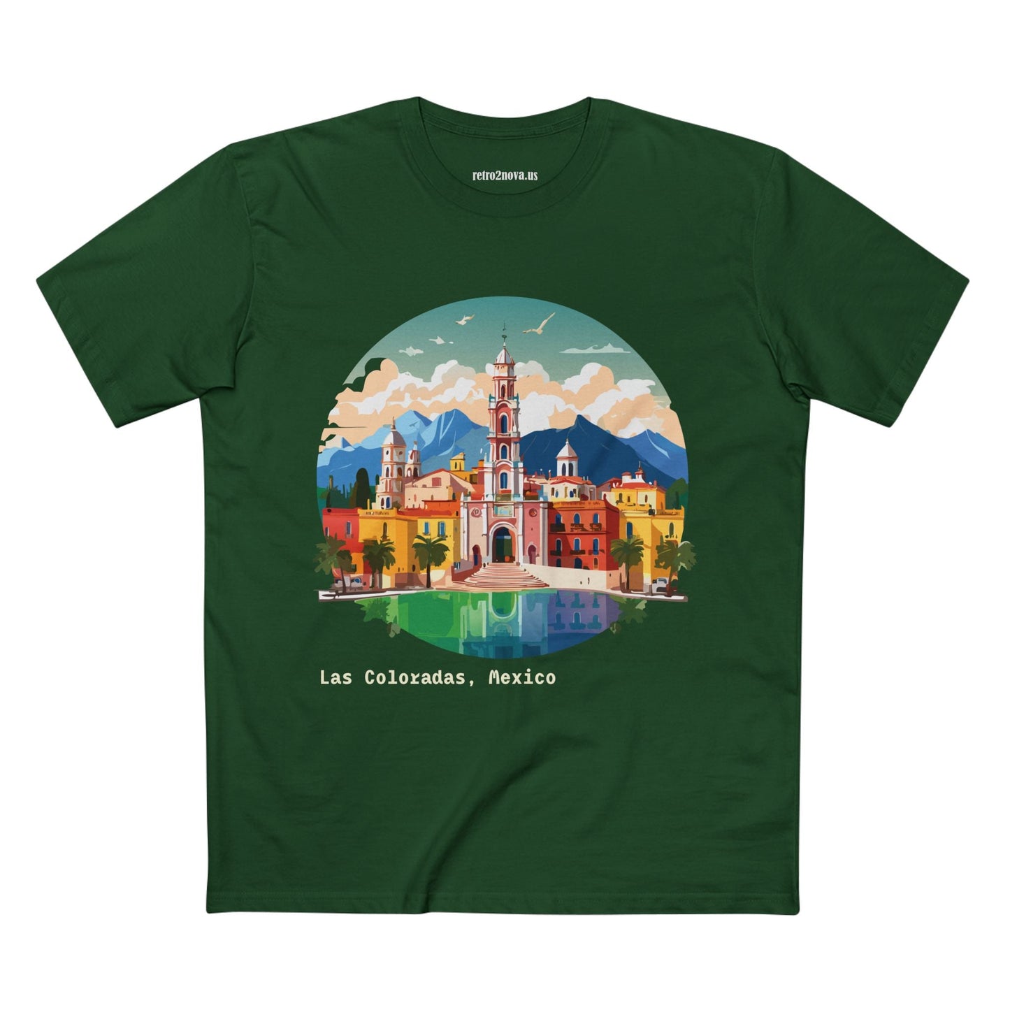 Travel Shirt for Mexico Tourists Unisex Premium Cotton Art Tee by Retro2Nova Original Art Design