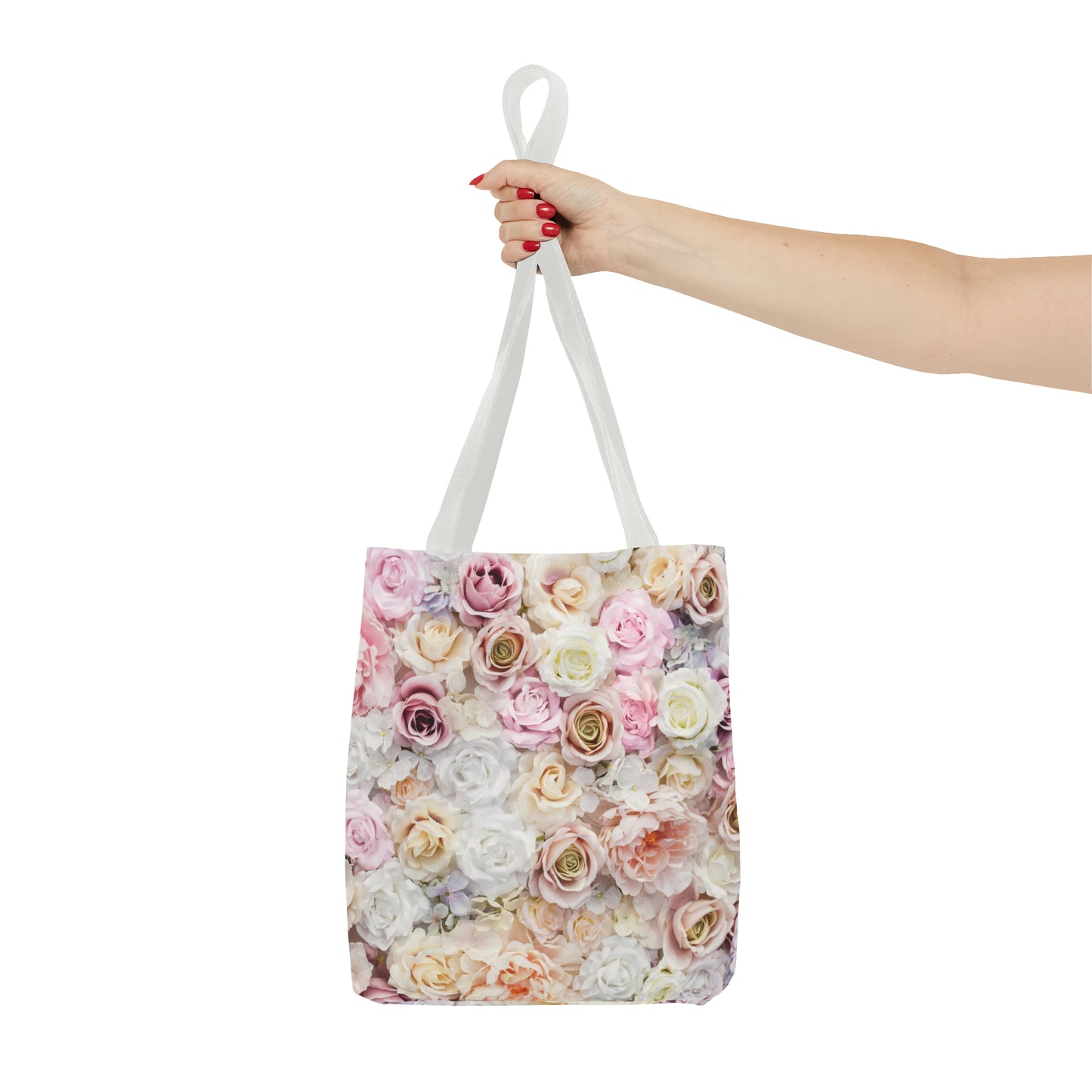 Canvastasche mit floralen Prints 