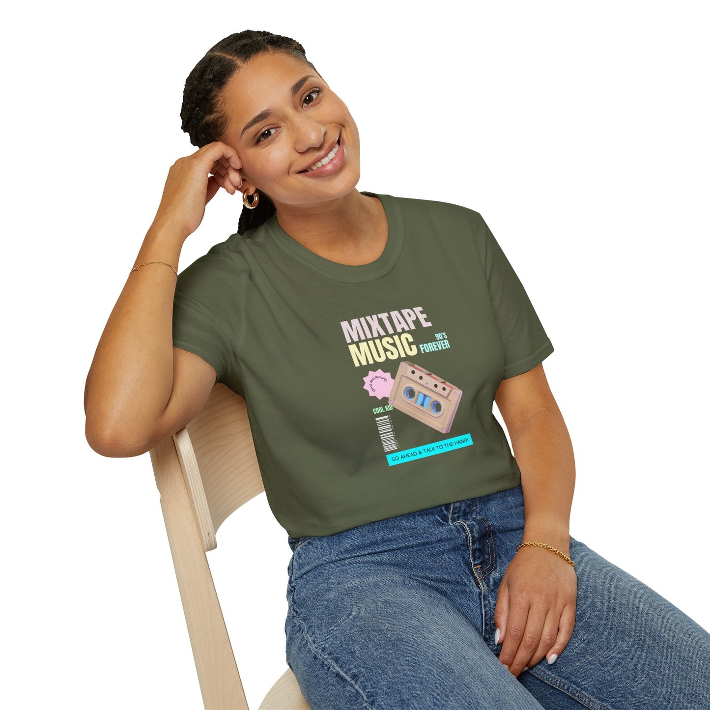 Mixtape Music T-Shirt Unisex Cotton Retro Cassette Graphic Tee