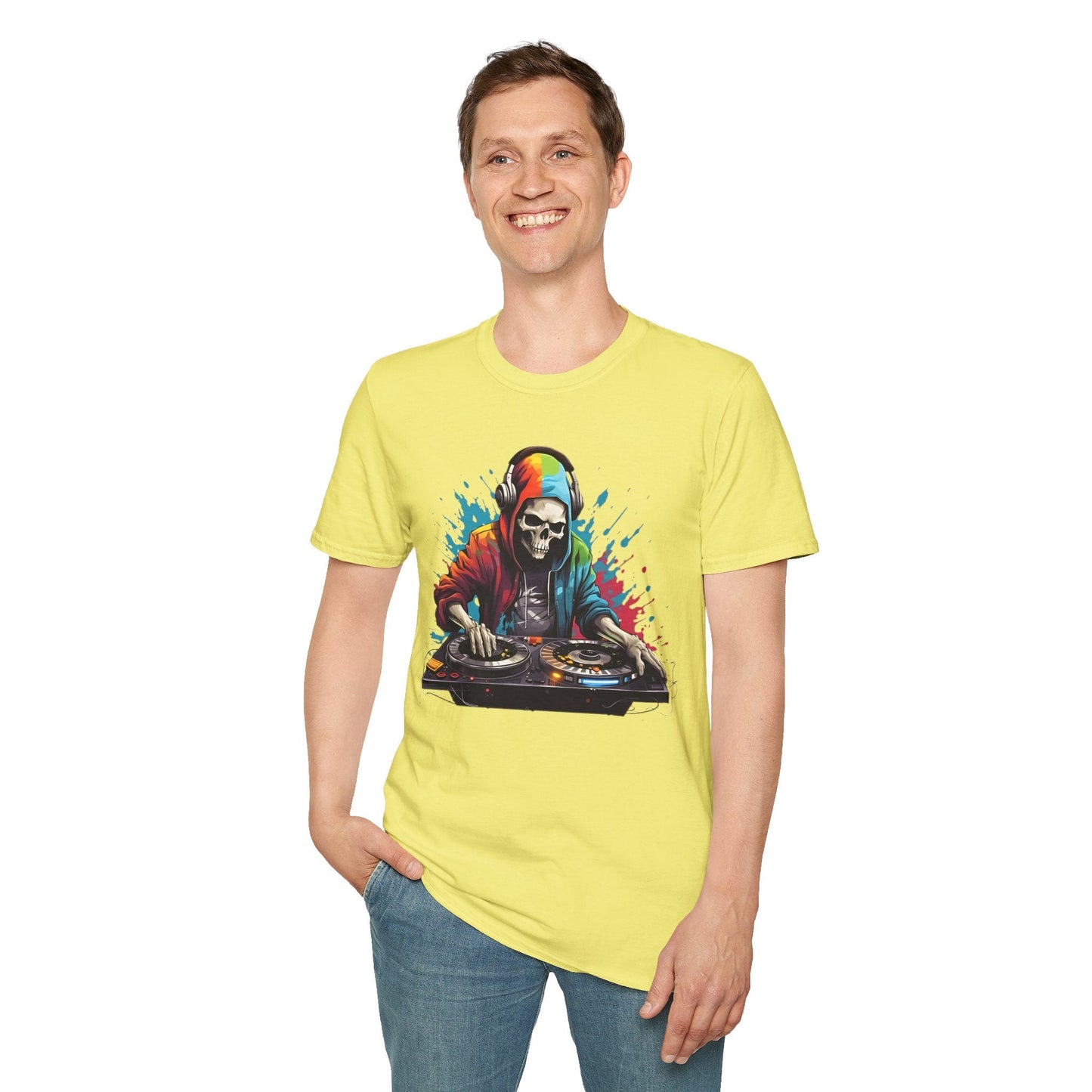 Skull Graphic Unisex Cotton T-shirt with Skeleton Artwork Design 8