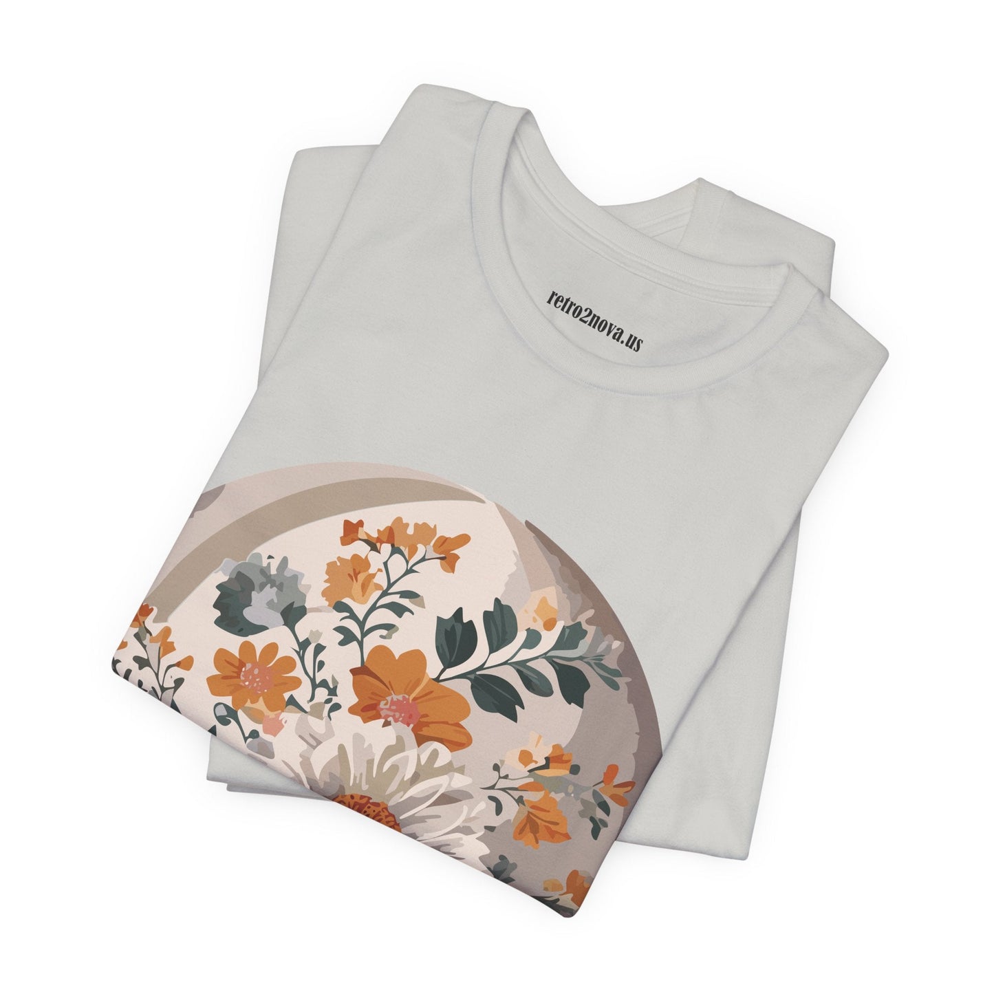 Retro2Nova Floral Shirt Unisex Jersey Short Sleeve Tee From Flowers Collection Free Shipping