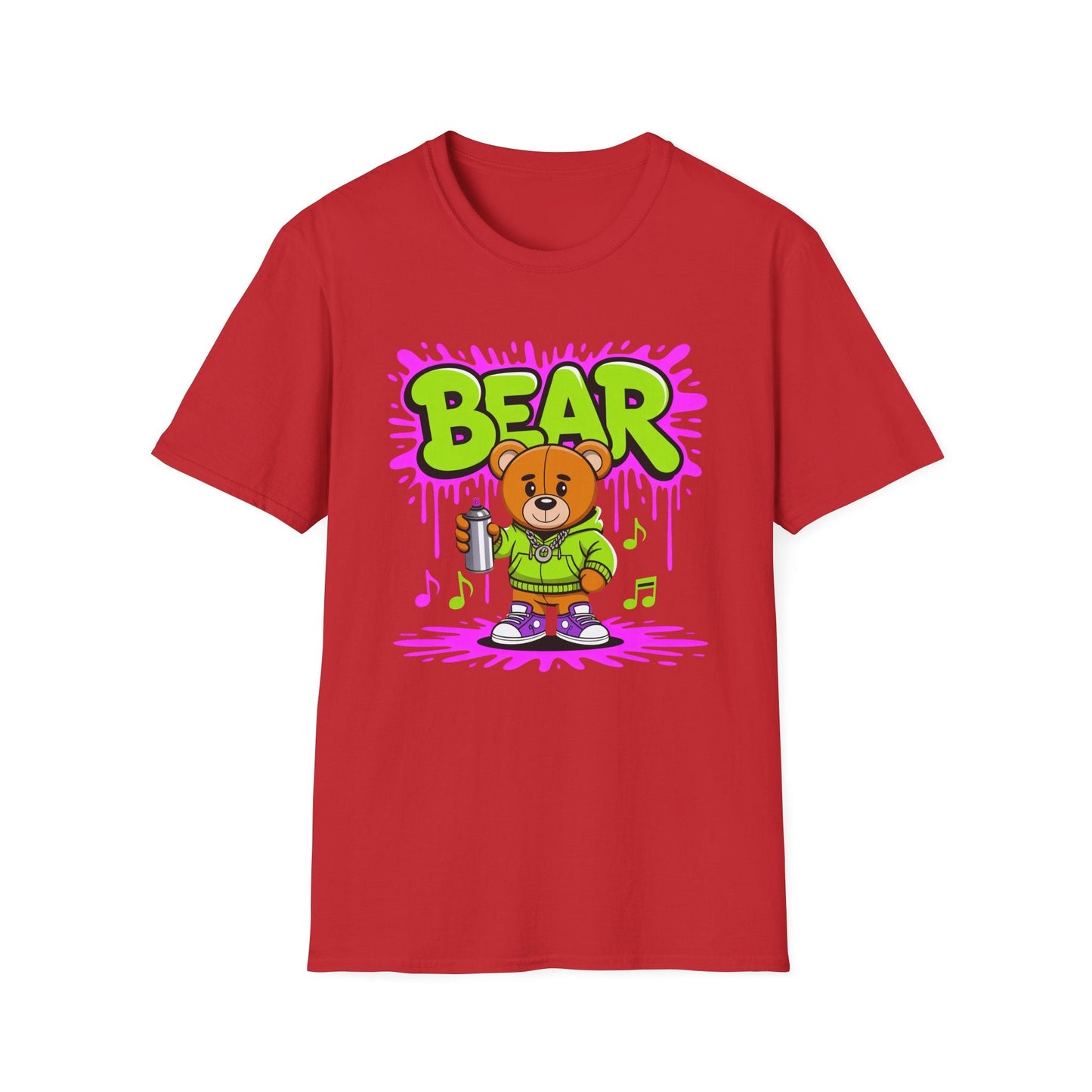Unisex Cartoon T Shirt With Funny Animals Print Gildan Softstyle 64000 Tee Comfortable Everyday Wear