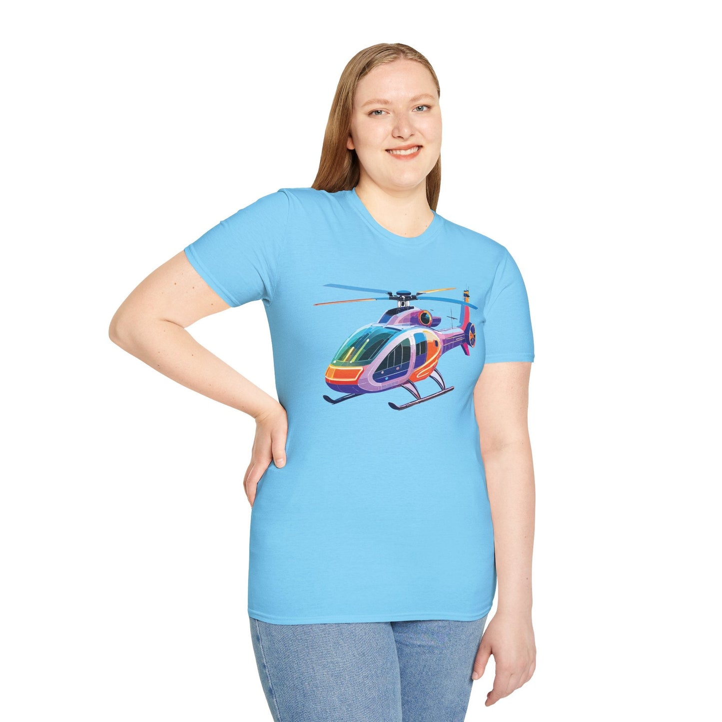 Chopper Helicopter Shirt Unisex T Shirt Softstyle 64000 100 Percent Ring Spun Cotton