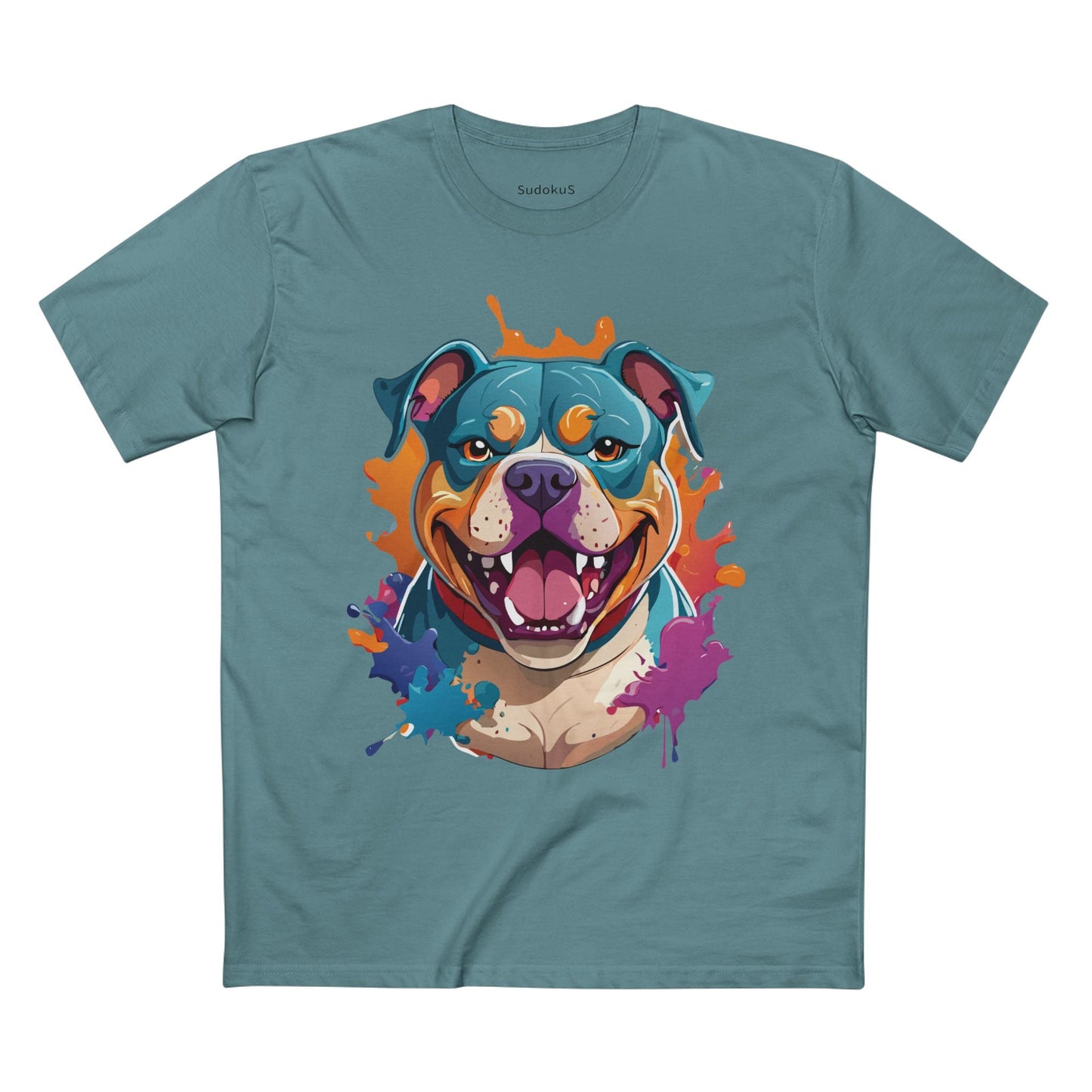 Dog Graphic Unisex 100 Cotton Staple Tee with Animal Design Artwork 36