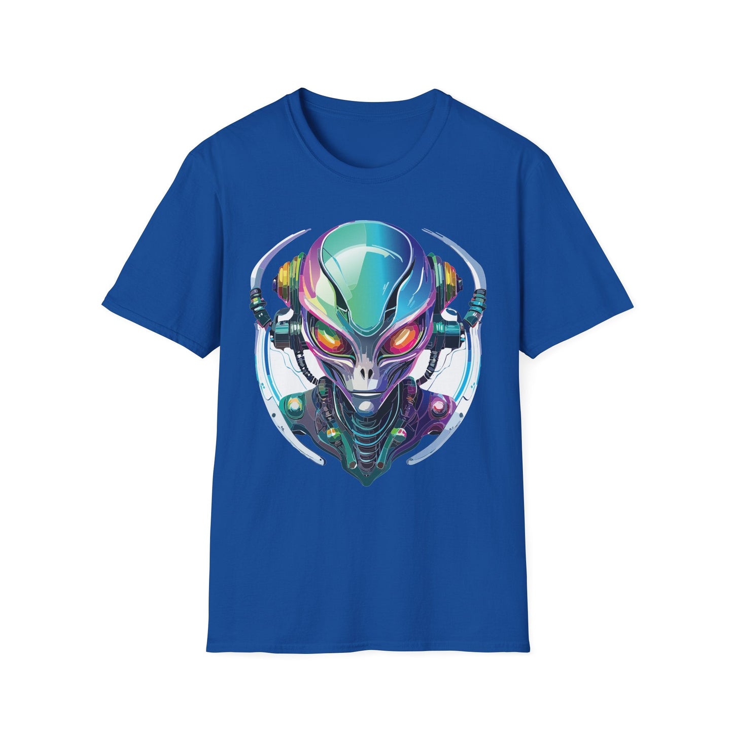 Alien Graphic Unisex Cotton Softstyle UFO Artwork Tee 3