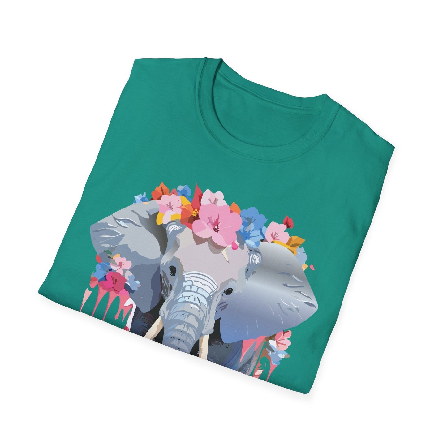 Elephant Graphic T Shirt Unisex Animals Tee Softstyle 64000 Gildan Comfort Breathable