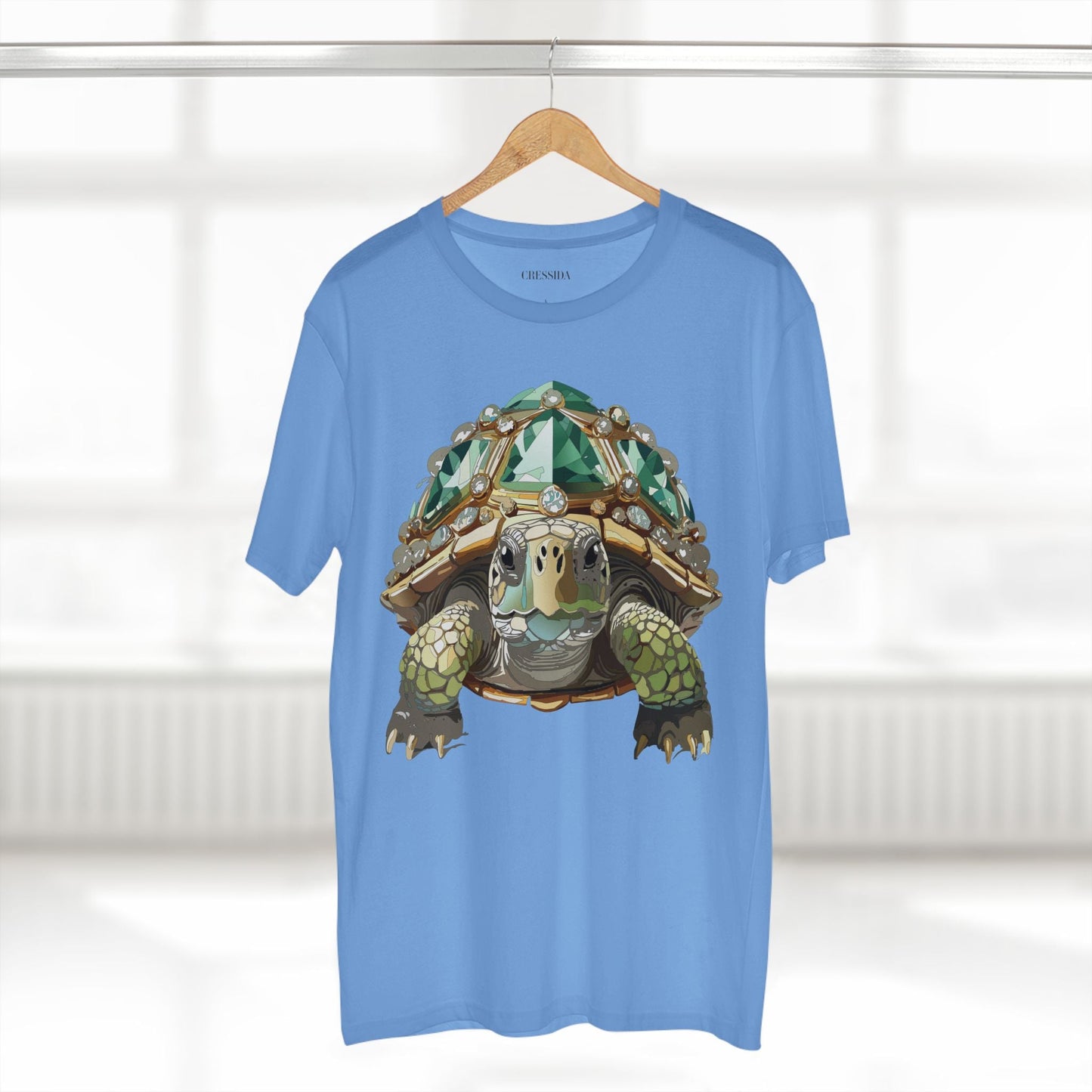 Turtle Graphic Unisex 100 Cotton Tee With Unique Animal Golden Medallion Art Design 30