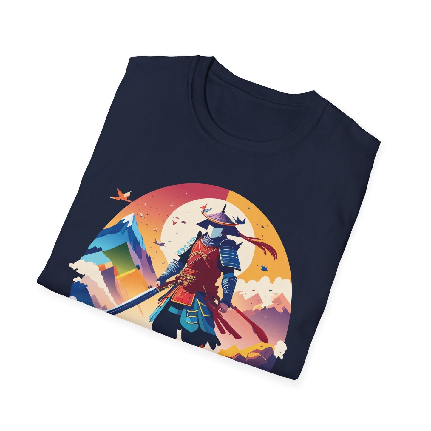Samurai T Shirt Unisex Softstyle Gildan 64000 100 Percent Ring Spun Cotton Tee For Everyday Wear