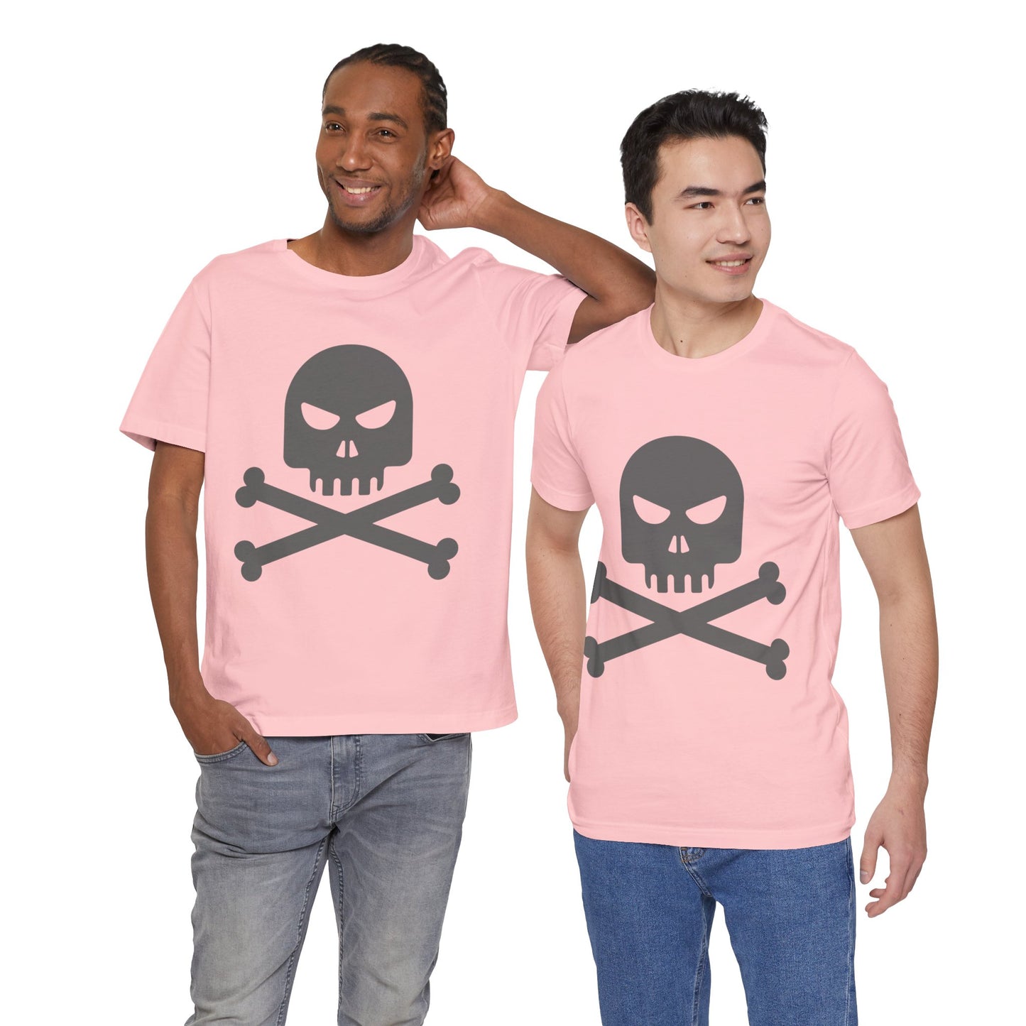 Unisex-T-Shirt aus Baumwolle mit Totenkopf