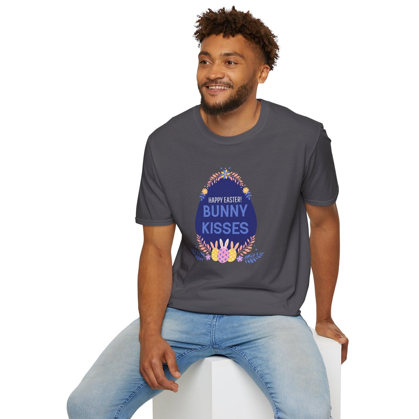 Easter Bunny Kisses T Shirt Unisex Gildan Softstyle Tee With Easter Signature Prints Design