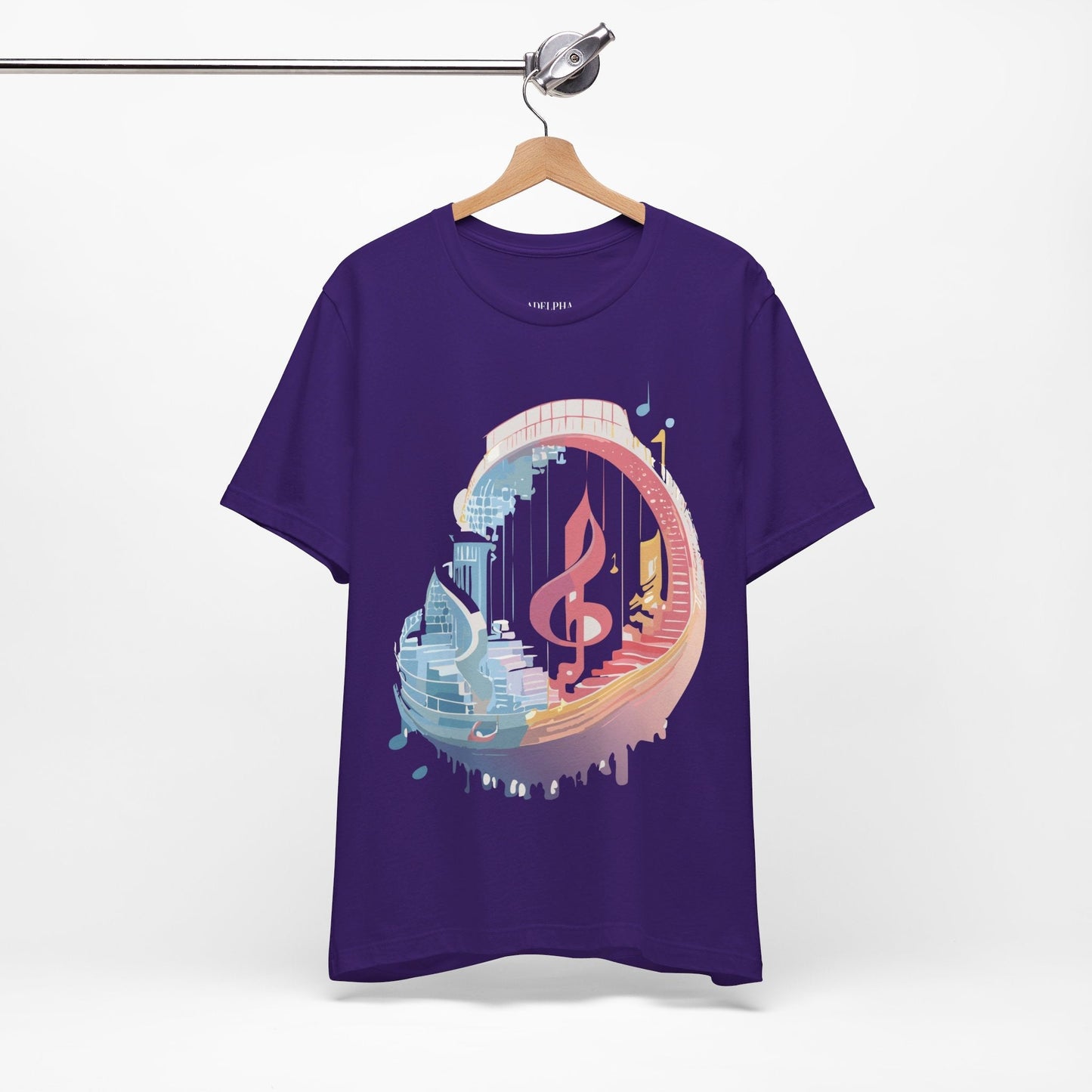 Music Graphic Unisex 100 Cotton Vintage Art with Musical Elements Tee 33