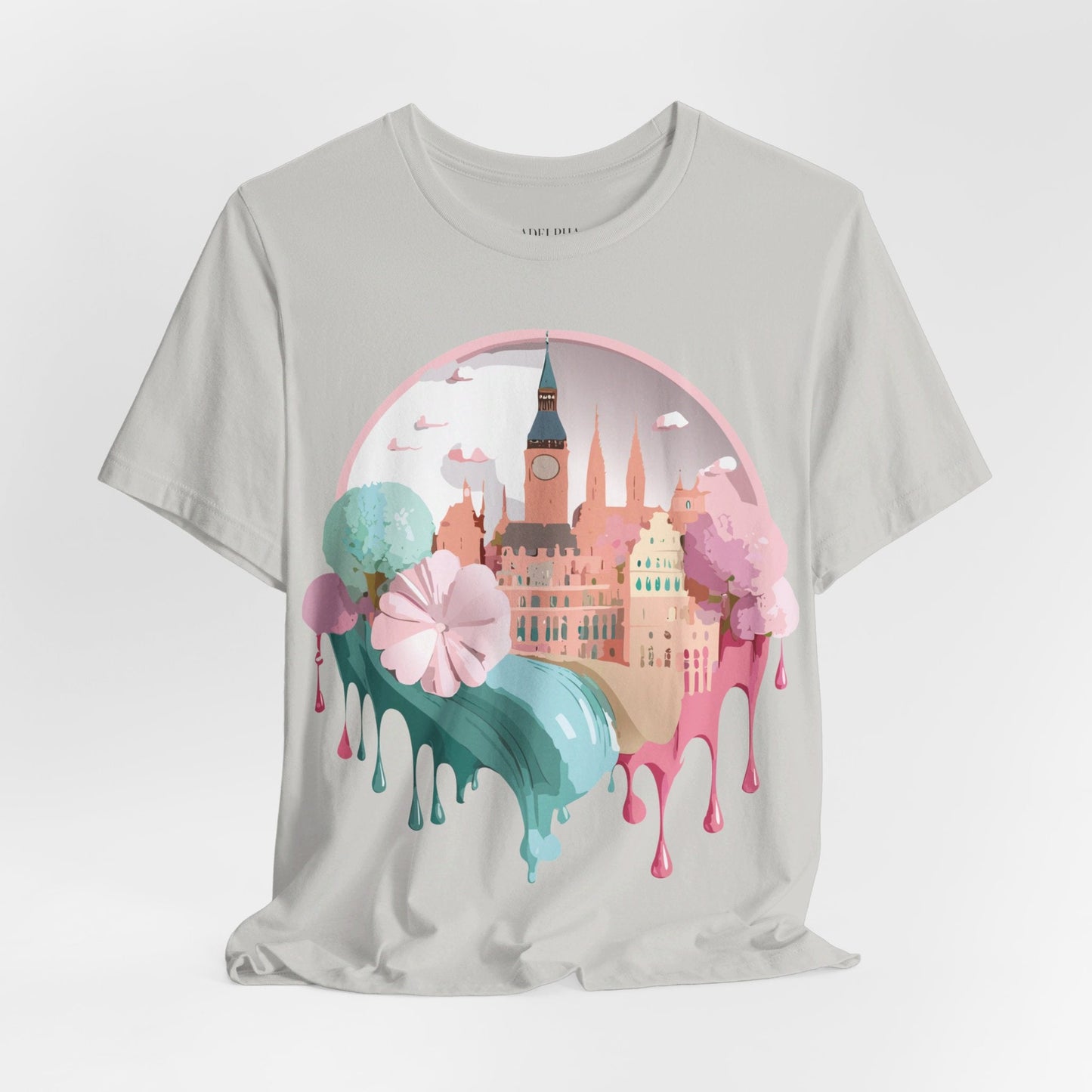 Prague Tourist Shirt Unisex Graphic Tee Featuring Vintage Inspired Art By Adelpha