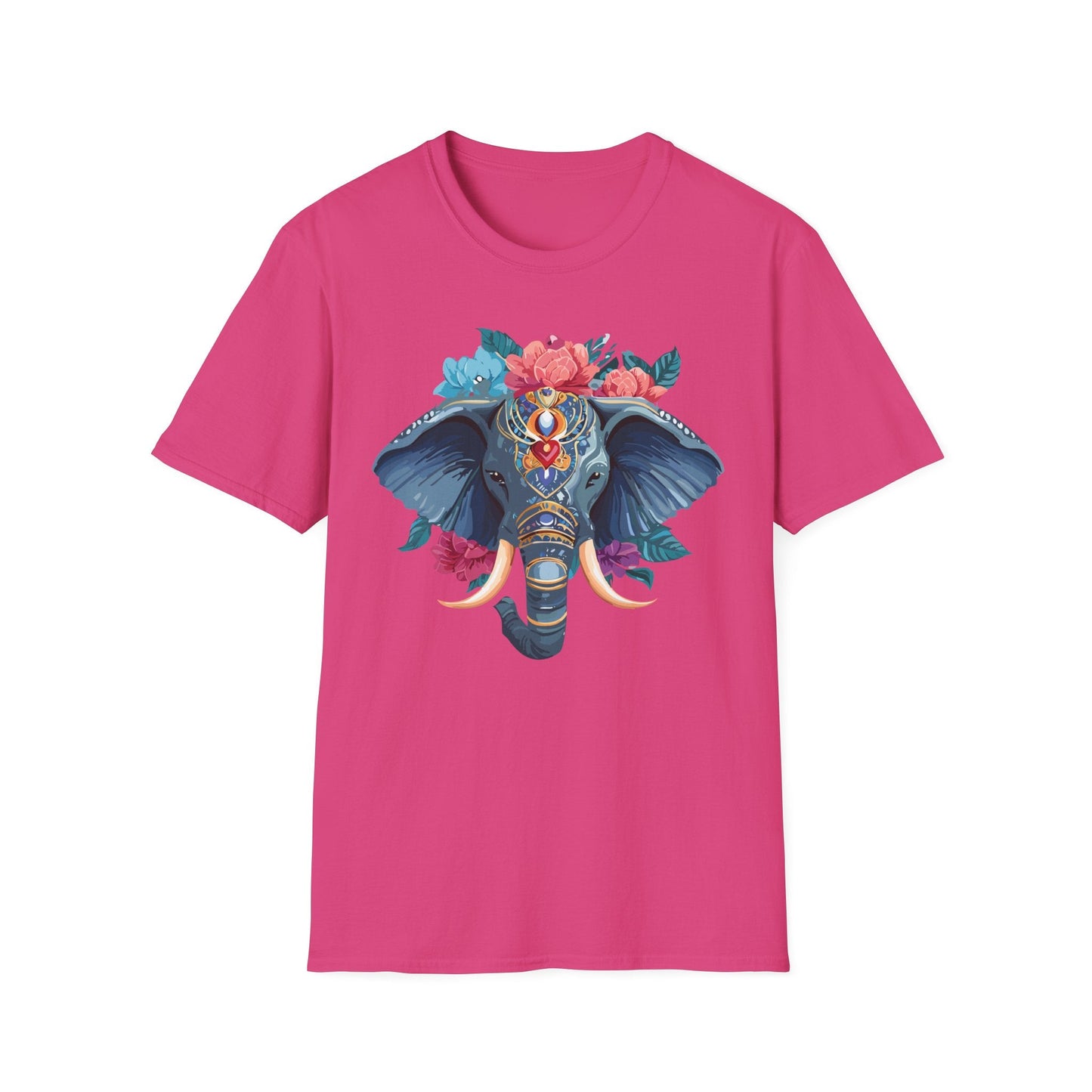 Elephant T Shirt Unisex Softstyle Tee Gildan 64000 100 Percent Ring Spun Cotton Fabric