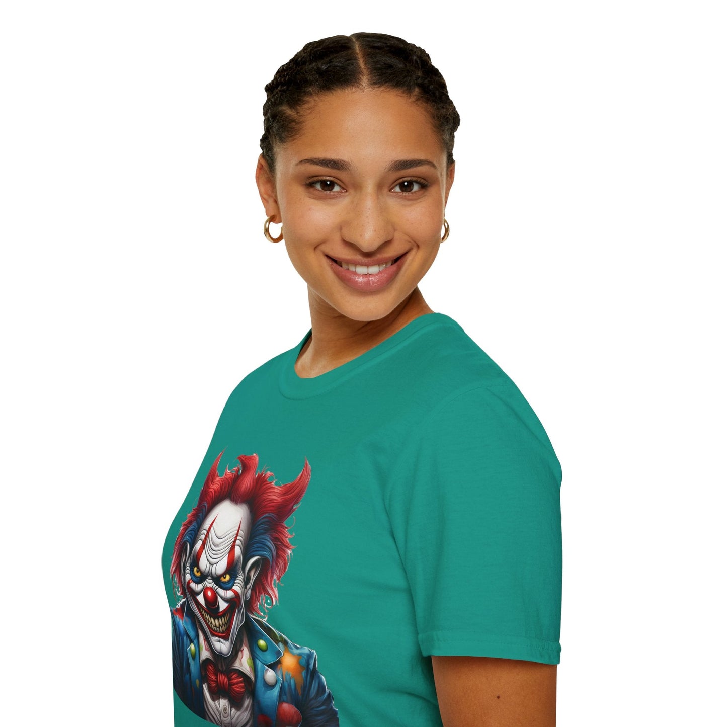Unisex Clown Shirt With Funny Man Circus Print Tee Gildan Softstyle 64000 Classic Comfort Wear