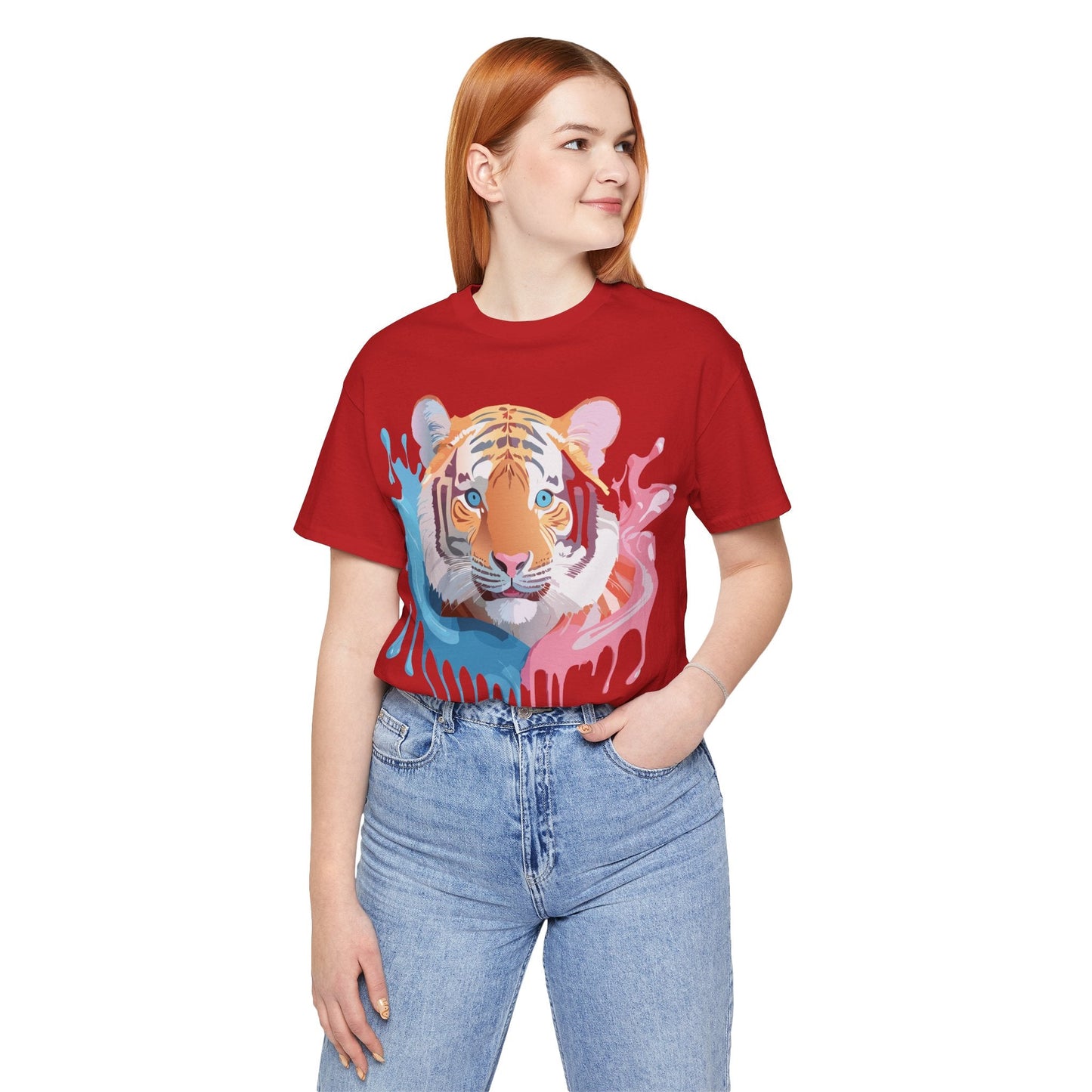 Adelpha Tiger Graphic Tee Premium Unisex Jersey Short Sleeve With Vintage Artwork