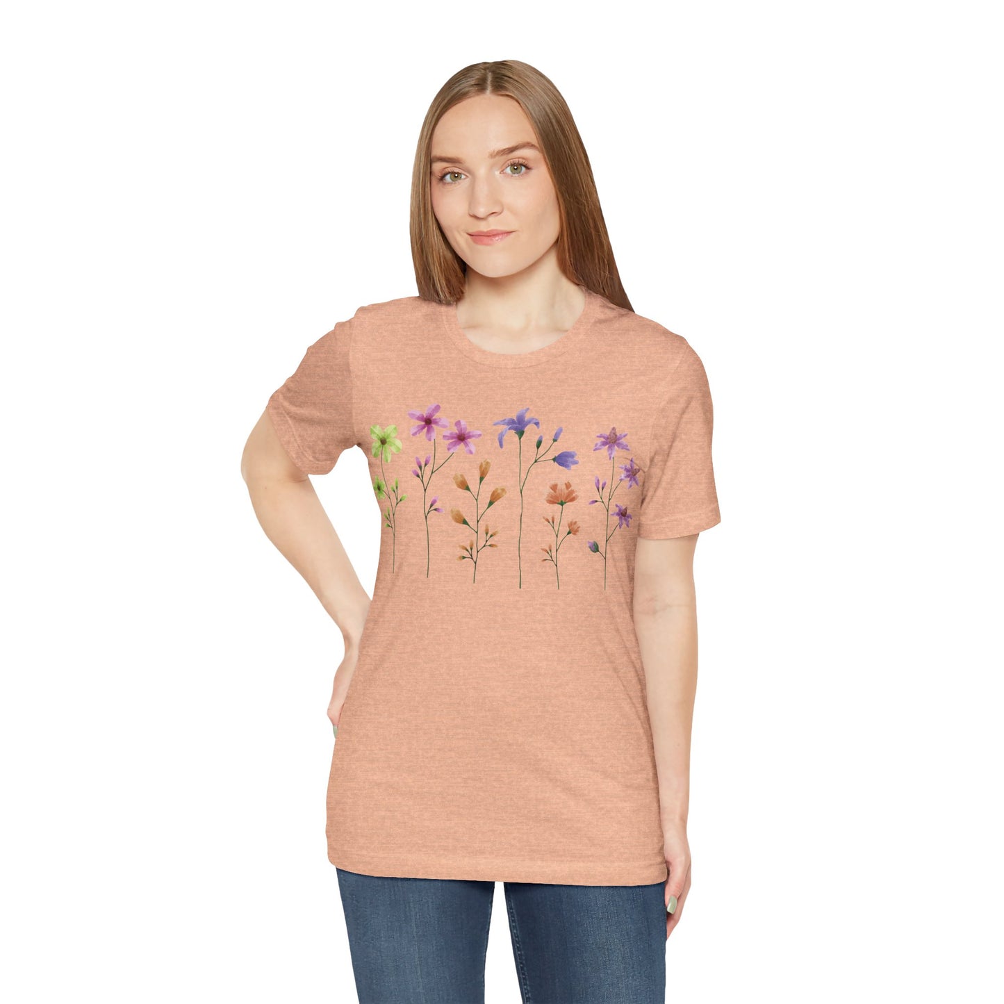 Camiseta de algodón con estampados florales