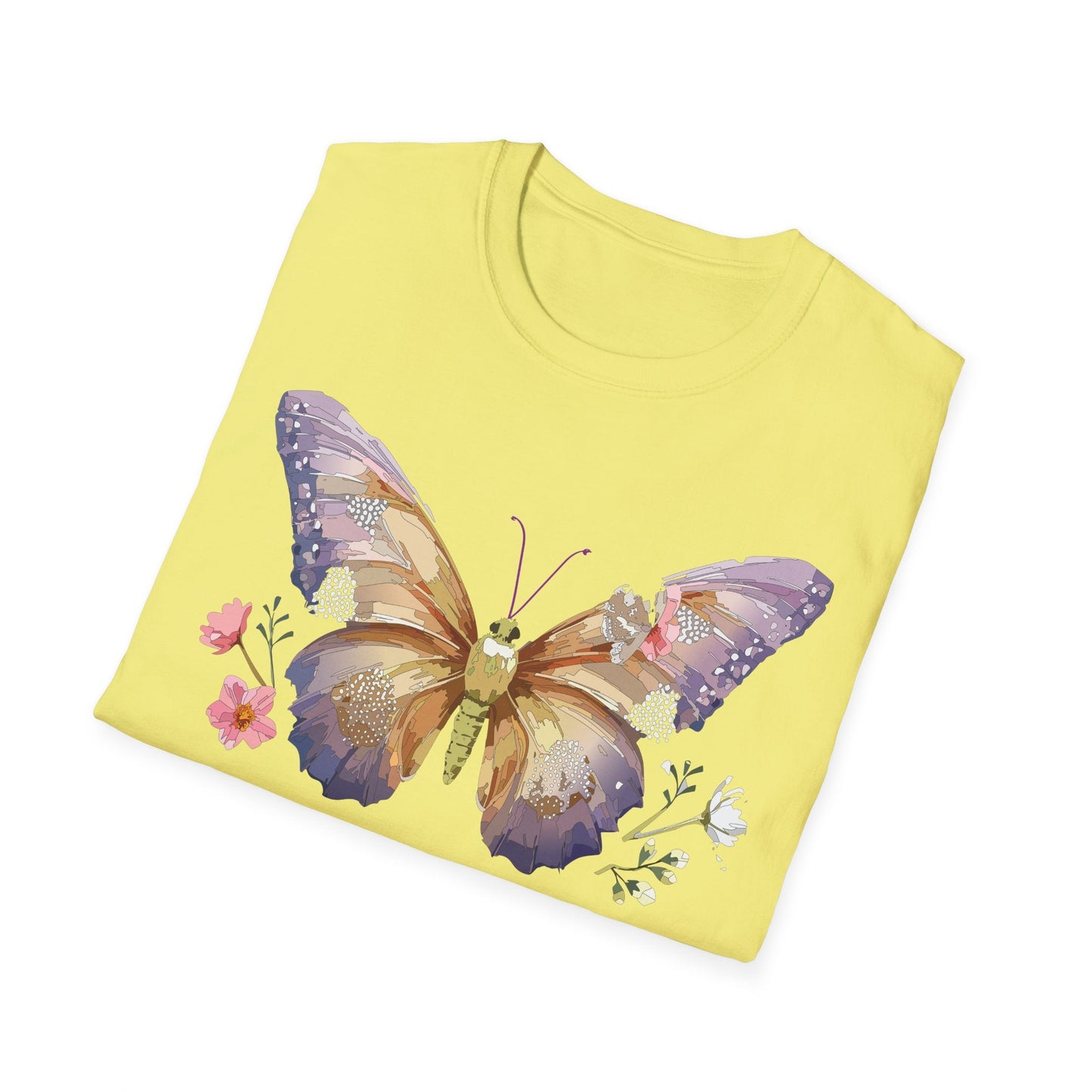 Monarch Butterfly Shirt Unisex Short Sleeve Tee Gildan Softstyle 64000 100 Percent Ring Spun Cotton