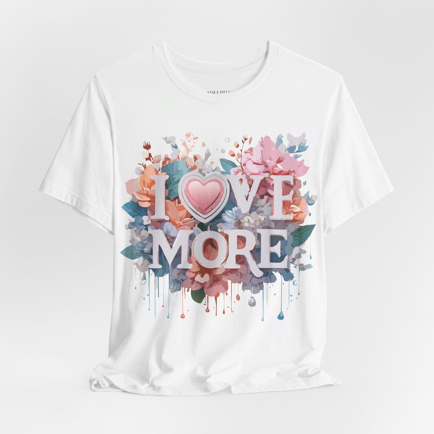Valentine Day Graphic Unisex 100 Cotton Vintage Artwork with Love and Flower Design Tee 17