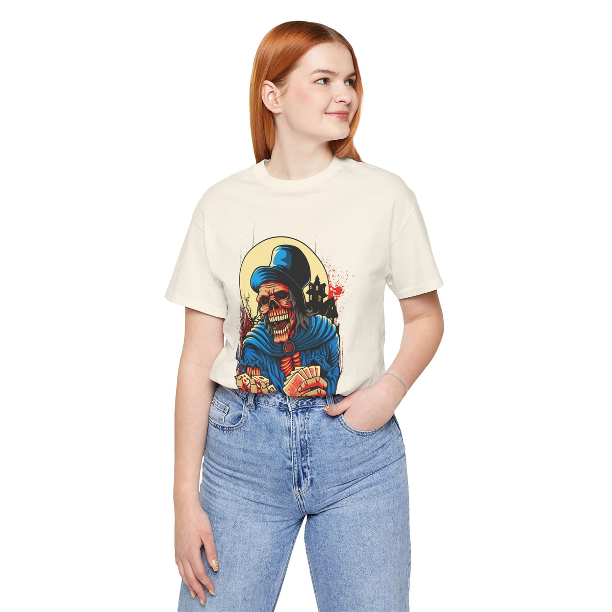 Skull Graphic Design Tee, Skull Shirt, Vintage Tees, Art Design T-Shirt, Graphic Tee, Art Shirts - 1