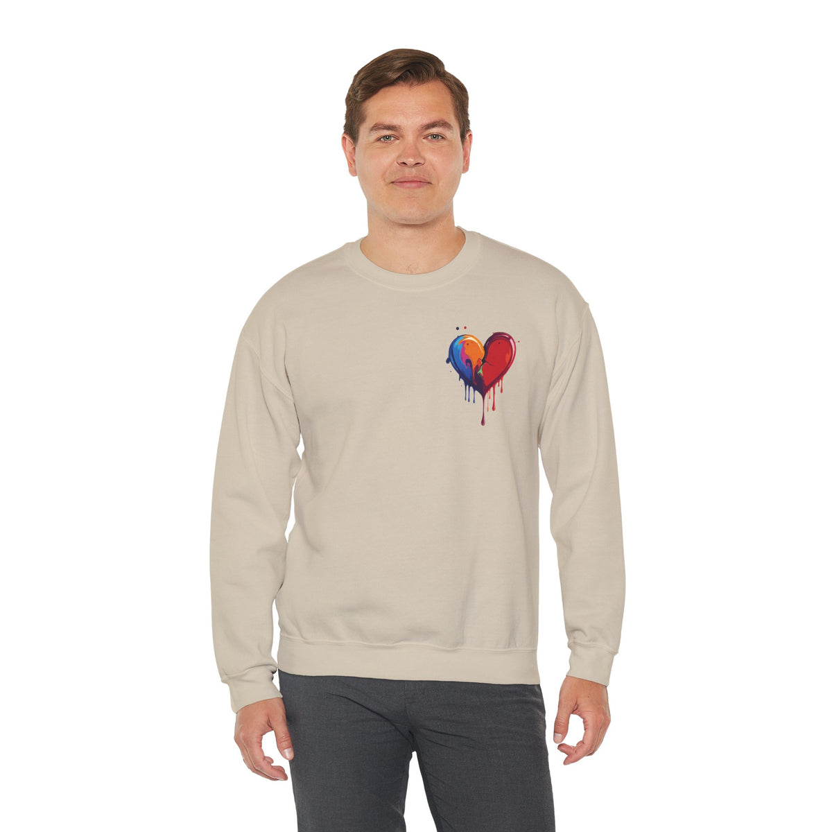 Small Bleeding Heart Sweatshirt, Small Heart Sweatshirt, Valentine's Day Sweatshirt, Heart Sweatshirt 117