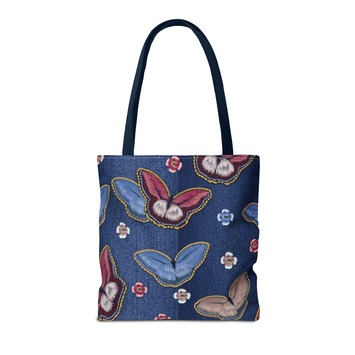 Denim Fabric Imitation Print Unisex Canvas Bag Poly Spun 3 Sizes Tote Bag 180