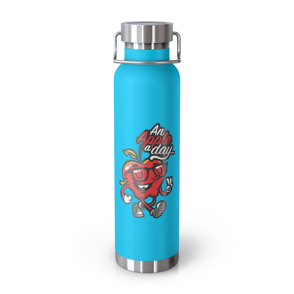22oz Copper Insulated Water Bottle with Cartoon Design - CV81