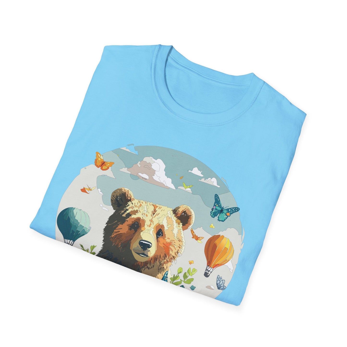 Bear T Shirt Unisex Teddy Bear Tee Softstyle 64000 Breathable Everyday Wear For All Ages