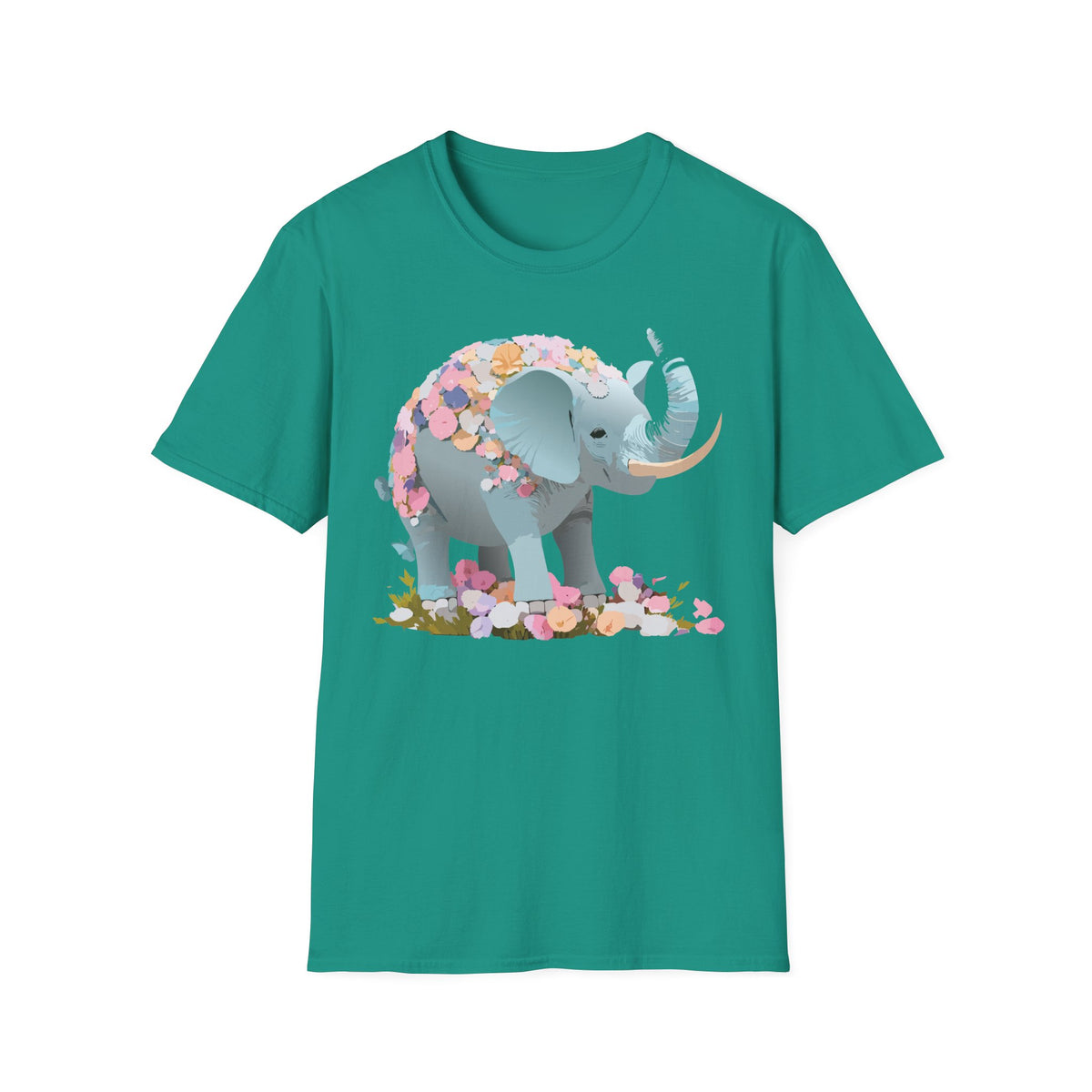 Floral Baby Elephant T-Shirt | Watercolor Elephant Tee