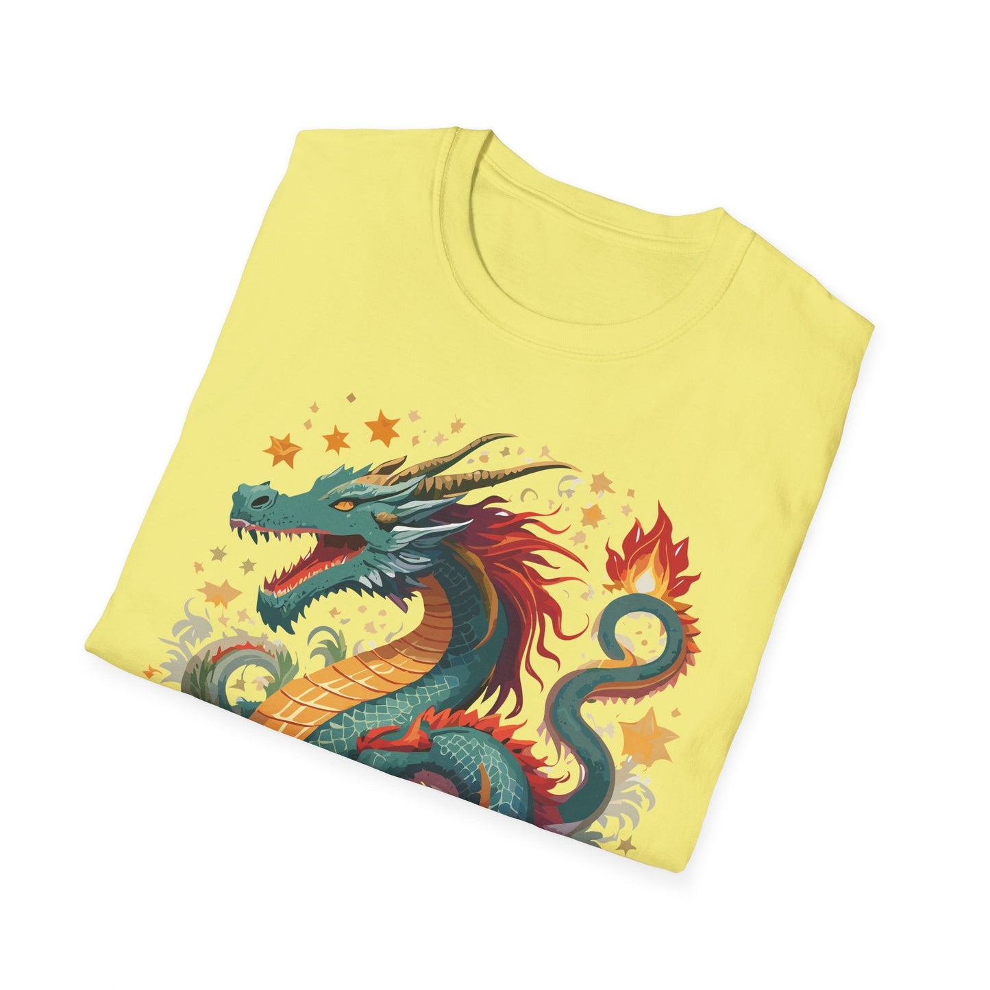 Dragon Graphic Unisex 100 Cotton Tee with Animal Artwork Design 1