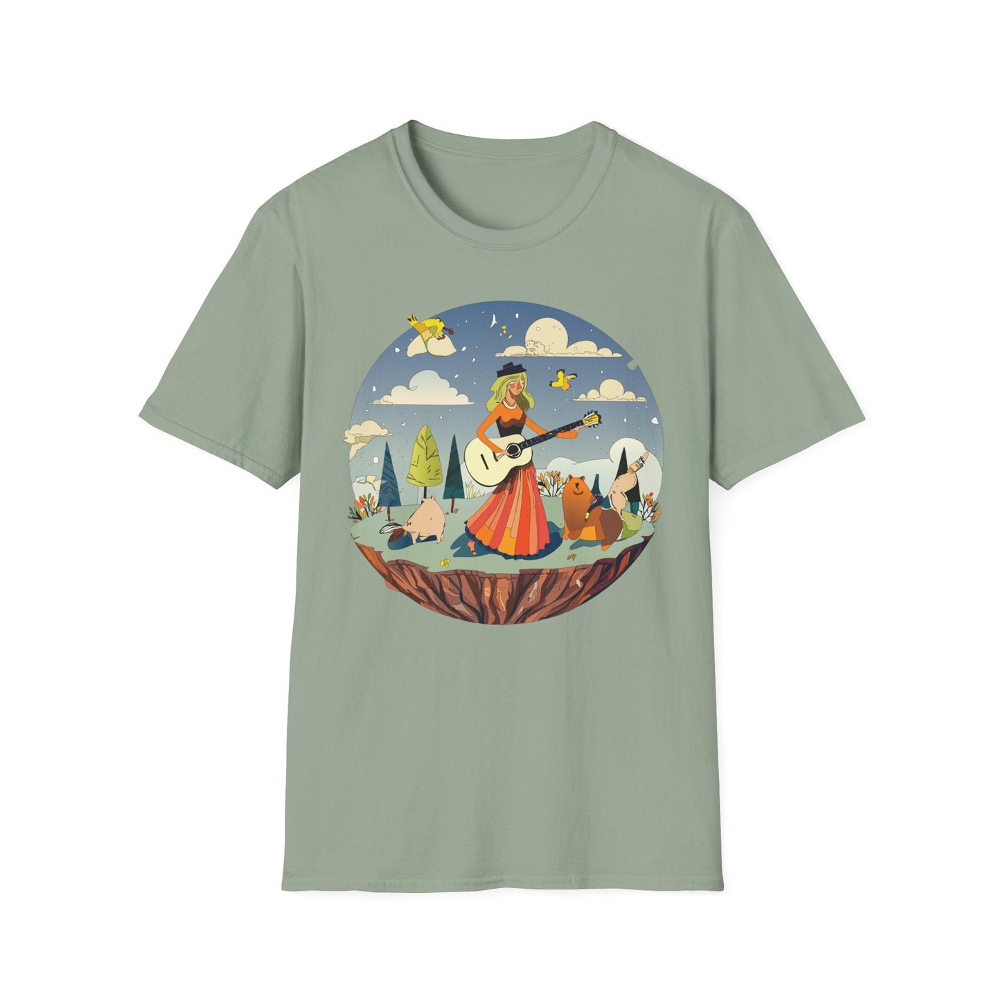 Womens Graphic T Shirt Art Design Tee Unisex SoftStyle Gildan 64000 100 Percent Cotton