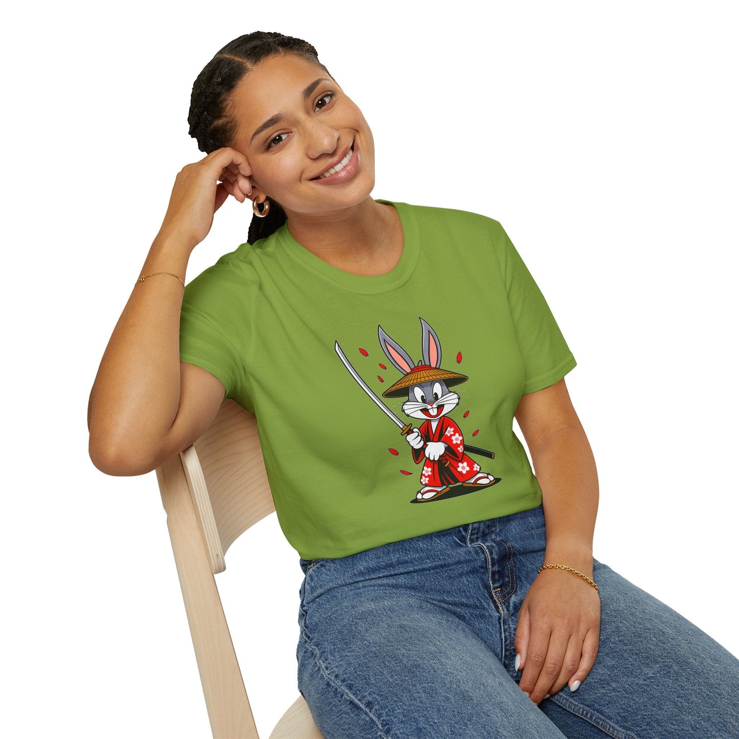 Bugs Bunny Graphic T Shirt Unisex Gildan Softstyle 64000 Cotton Tee Cartoon Animation Design