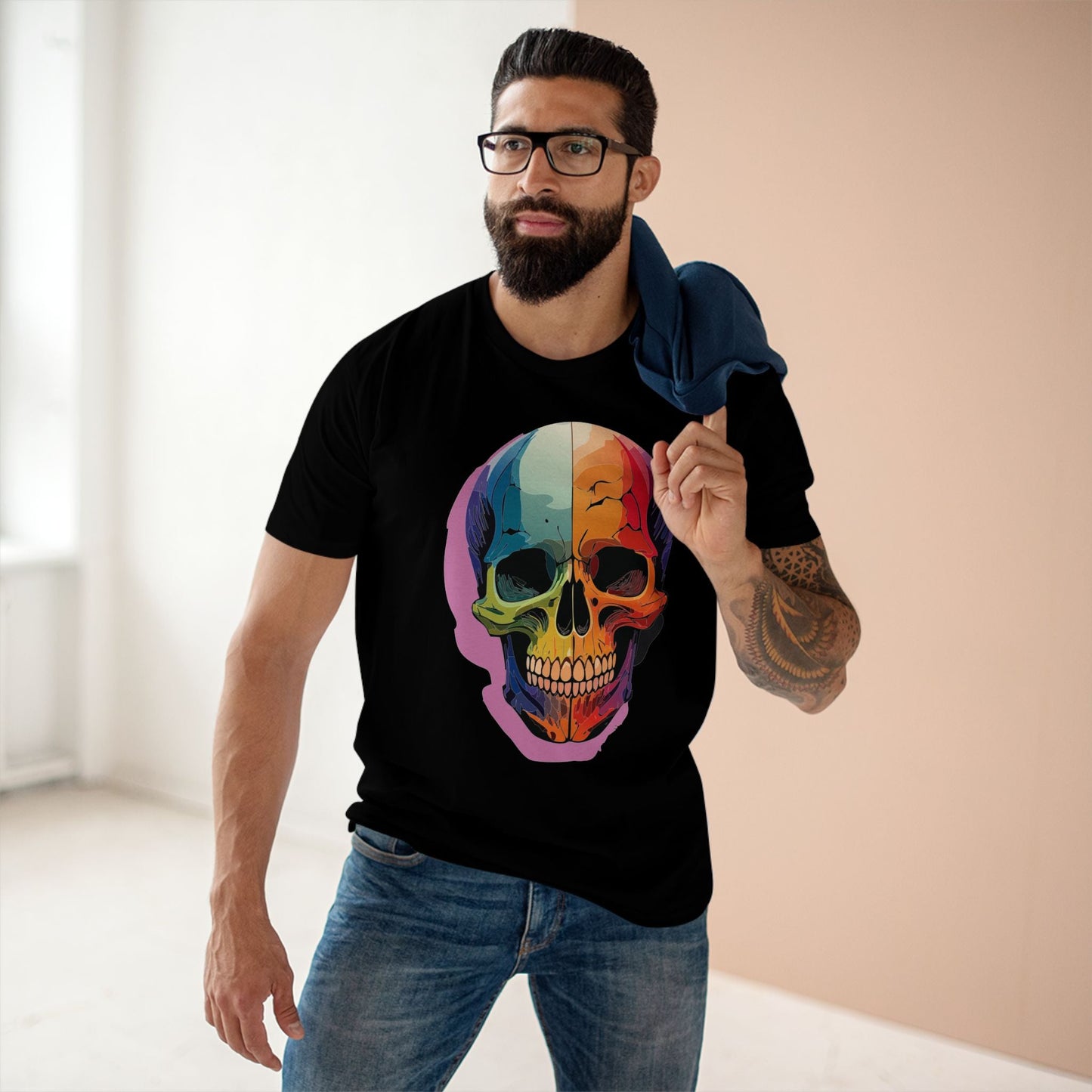 Skull Shirt Unisex Skeleton Tee Premium Cotton With Original Art Design Retro2Nova Collection