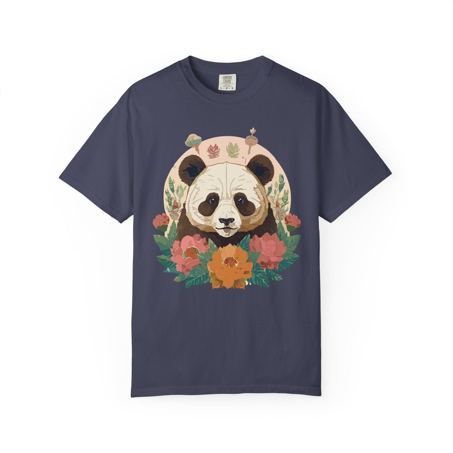 Panda Portrait Graphic T-Shirt Unisex Cotton Floral Animal Art Tee p2