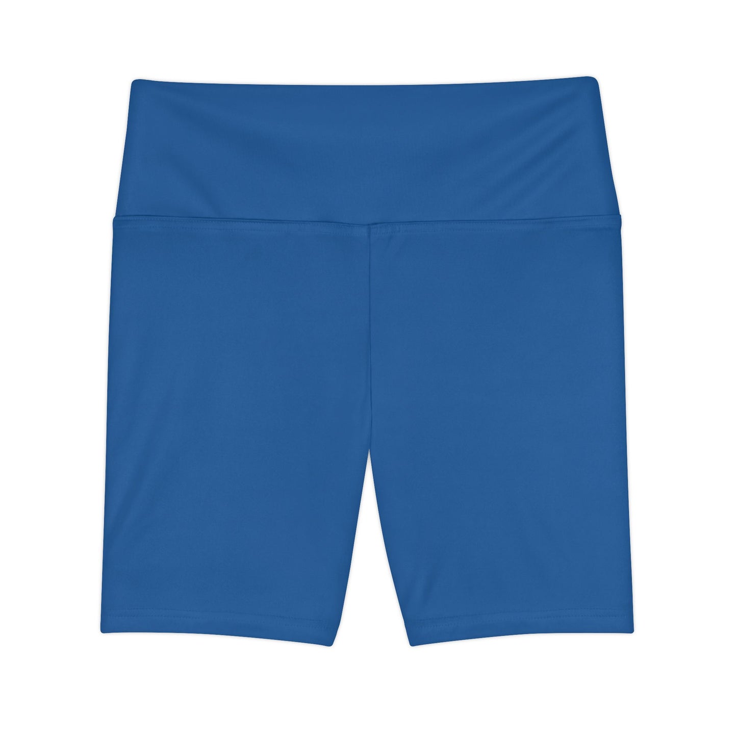 Baltic Blue Women's Workout Shorts — Solid High-Waist Biker Shorts for Exercise & Everyday Wear