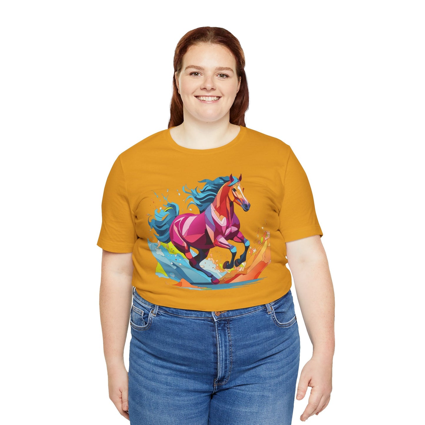 Unisex Animal Tee Shirt With Wild Animals Art Design Short Sleeve Casual Wear Everyday