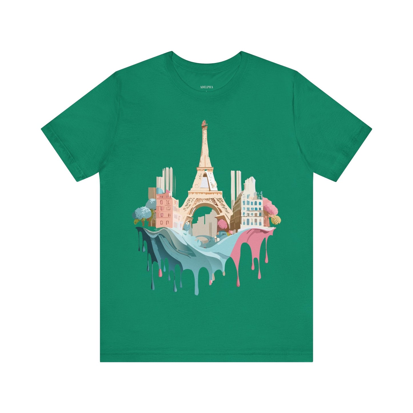 Paris Tourist Shirt Graphic Tee Unisex Jersey Short Sleeve Art Design By Adelpha Vintage Inspired