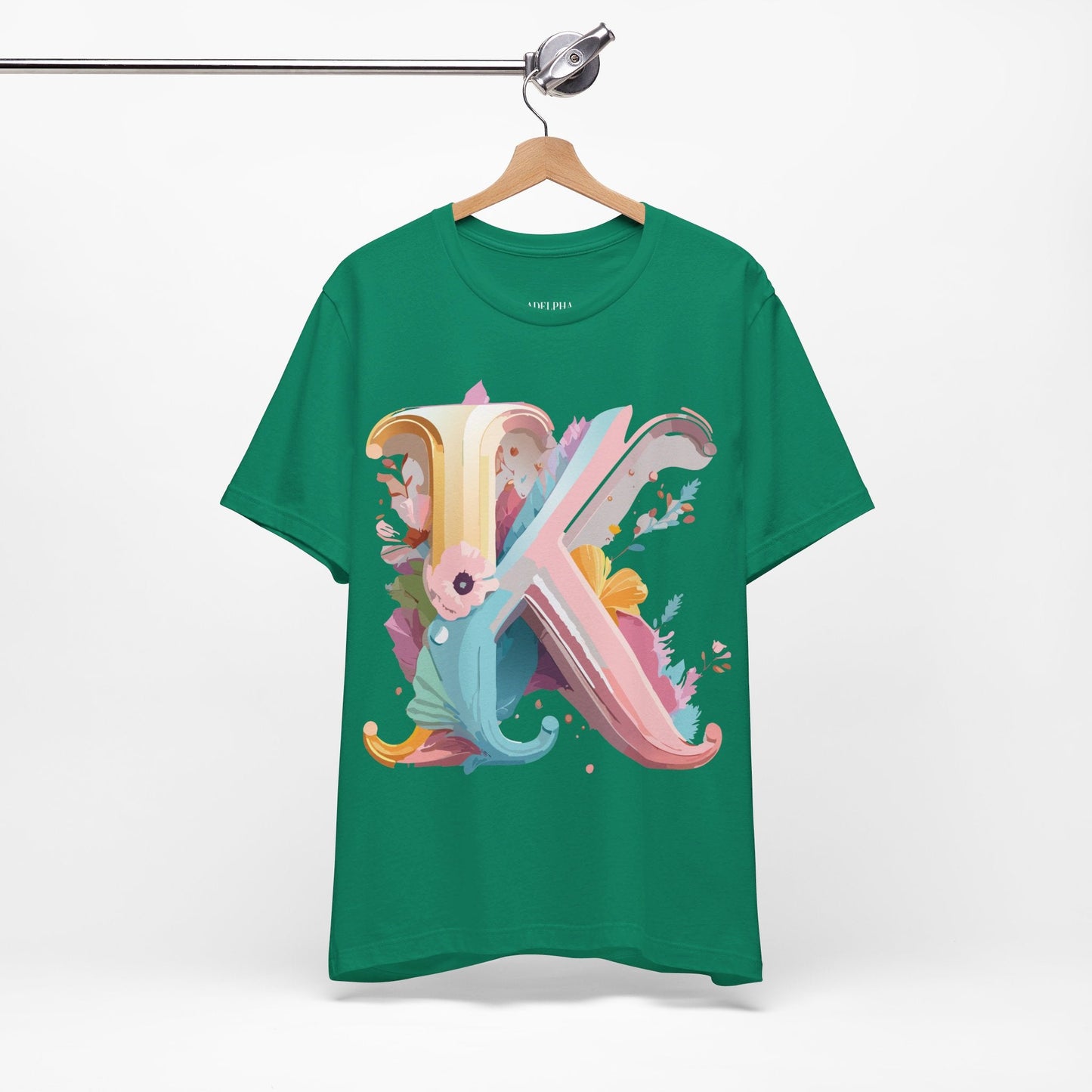 Letter K Shirt Unisex Graphic Tee With Vintage Inspired Artwork Adelpha Premium Comfort
