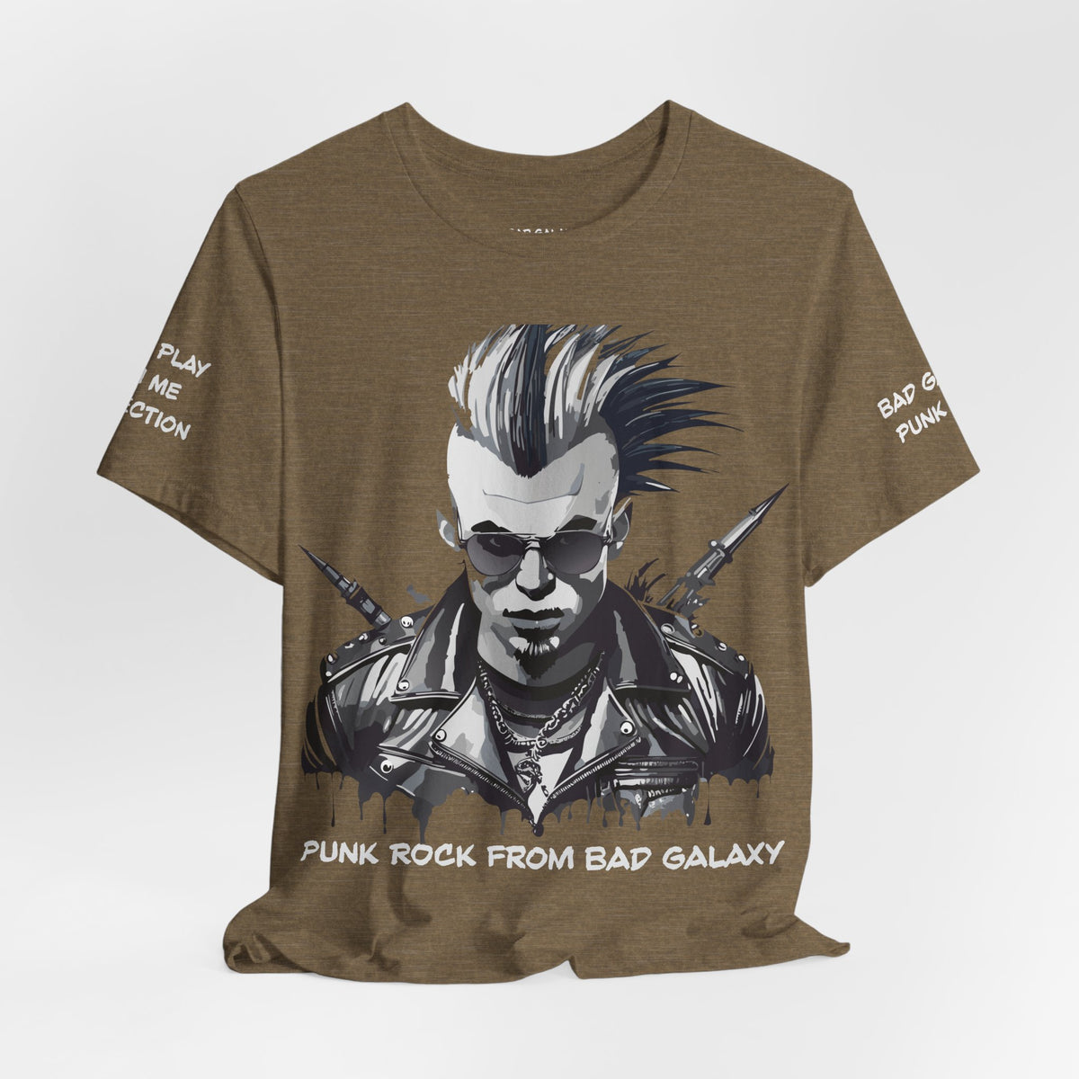 Punk Rock Graphic Unisex Cotton Bella+Canvas Tee with Art Design b28