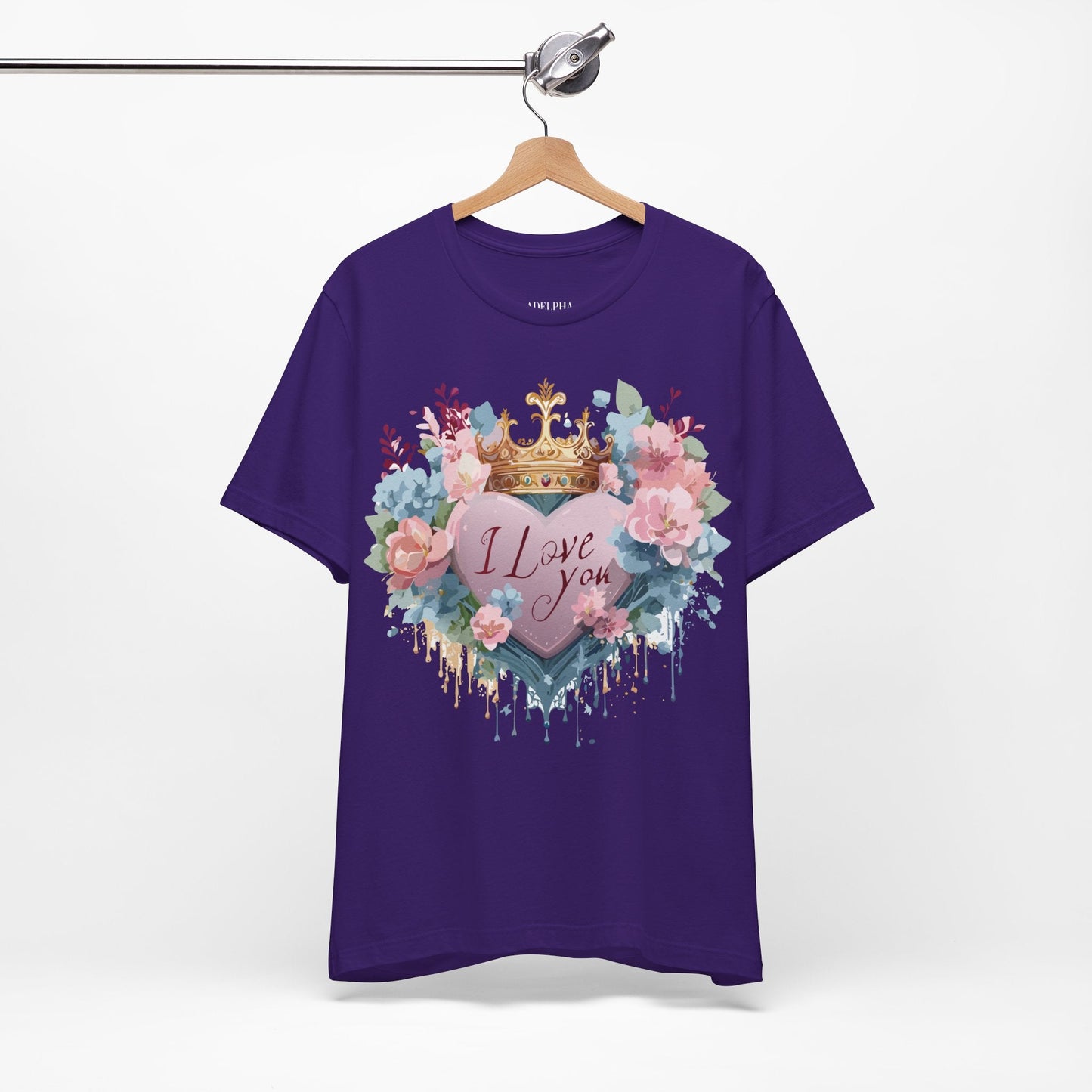 Valentine Graphic Tee Unisex Short Sleeve Jersey Shirt Adelpha Vintage Art Design