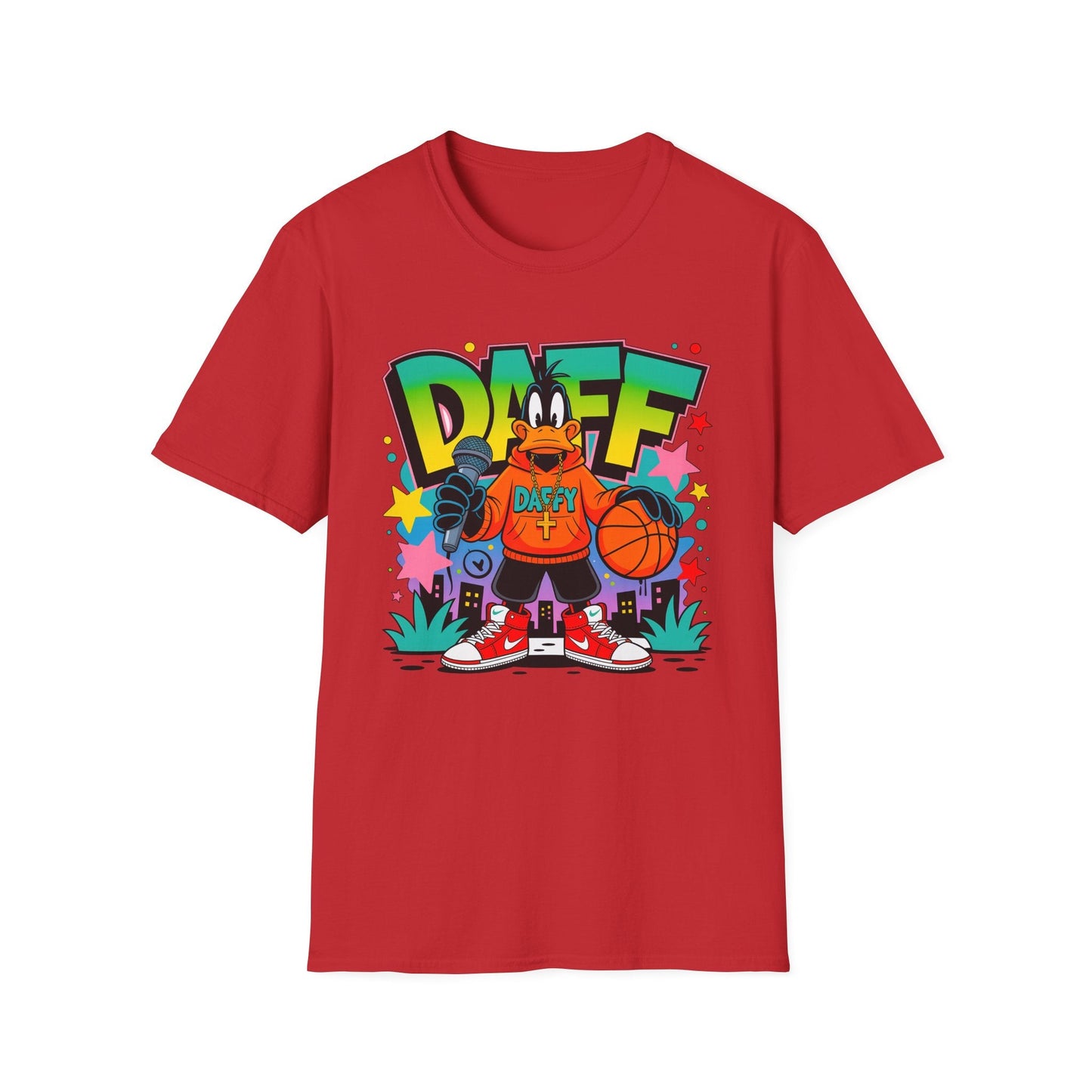 Unisex Cartoon T Shirt With Animation Design Funny Animals Tee Gildan Softstyle 64000