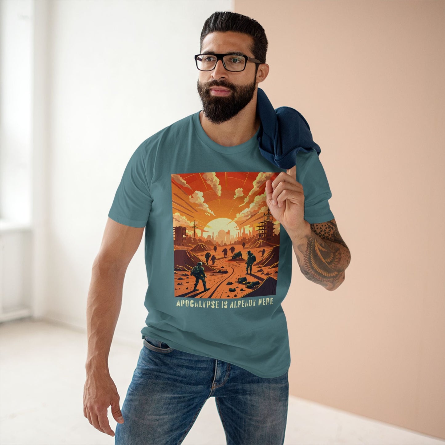 Cataclysm Doomsday Shirt Unisex Premium Cotton Tee With Original Art Retro2Nova Design