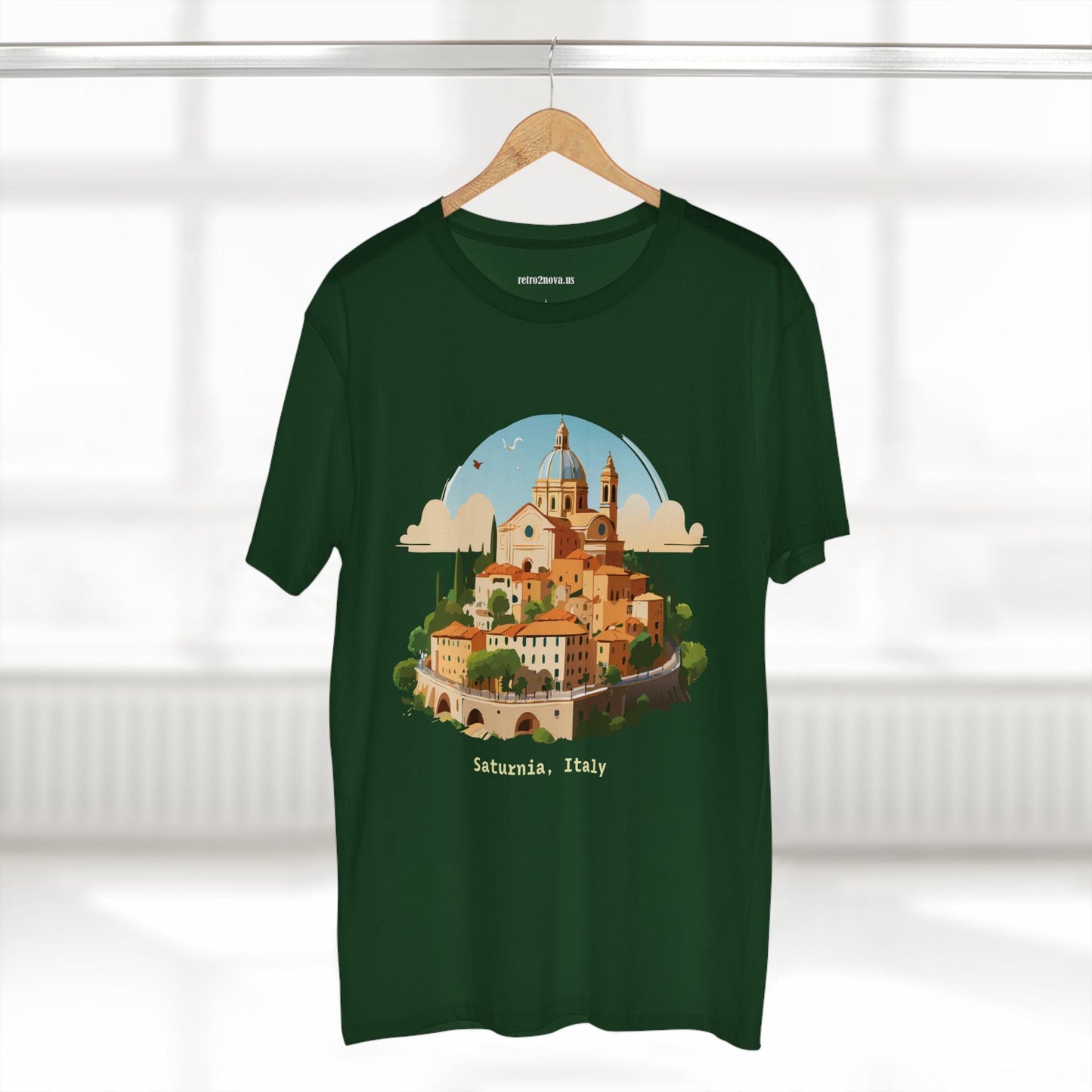 Italy Travel Shirt Unisex Premium Cotton Art Tee By Retro2Nova TT64 For Everyday Comfort