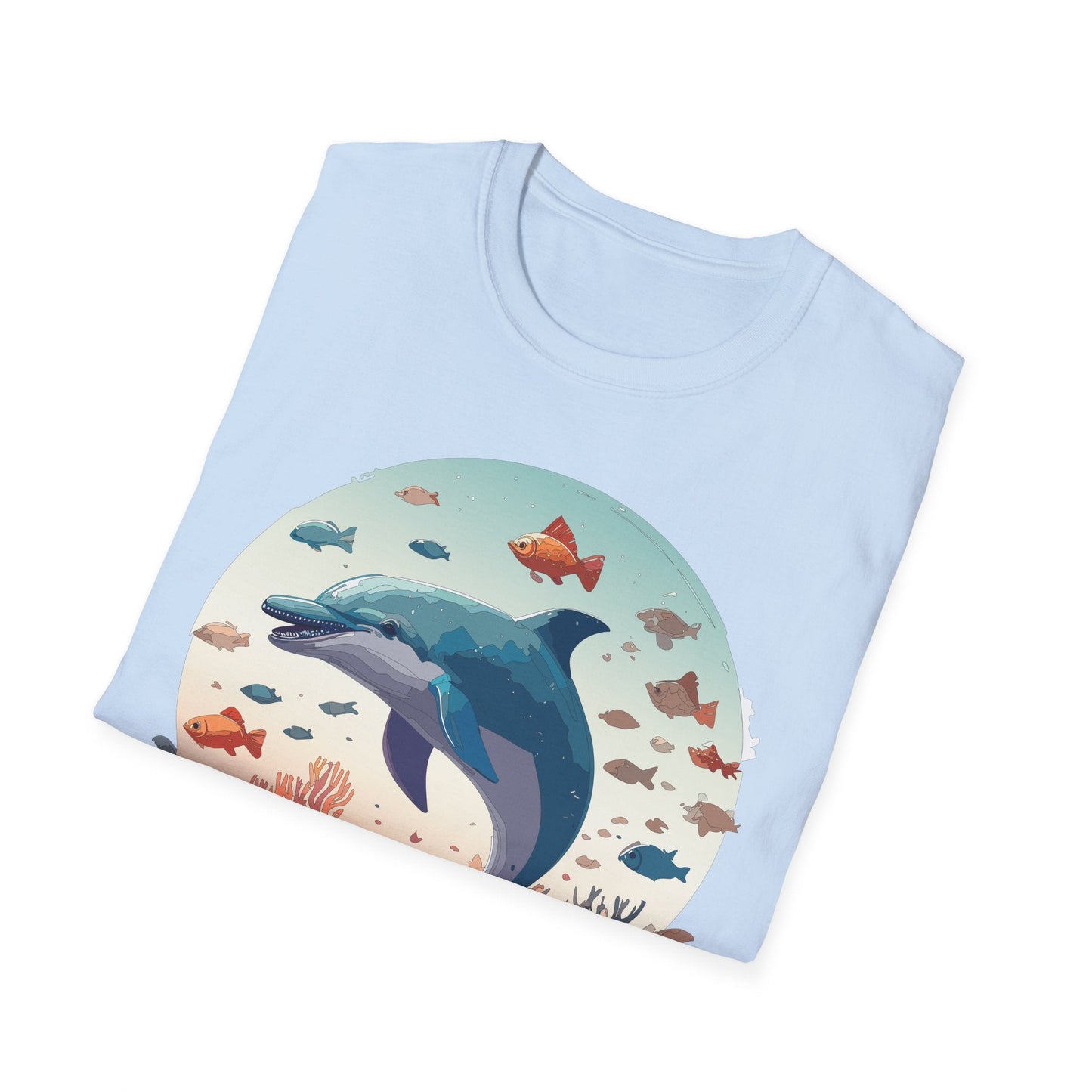 Dolphin Shirt Unisex Softstyle T Shirt Gildan 64000 100 Percent Ring Spun Cotton Lightweight Tee