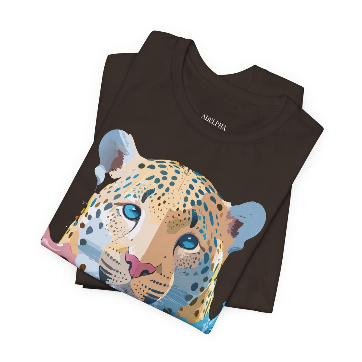 Cheetah Graphic Unisex Cotton Bella+Canvas Tee with Art Animal Design e304