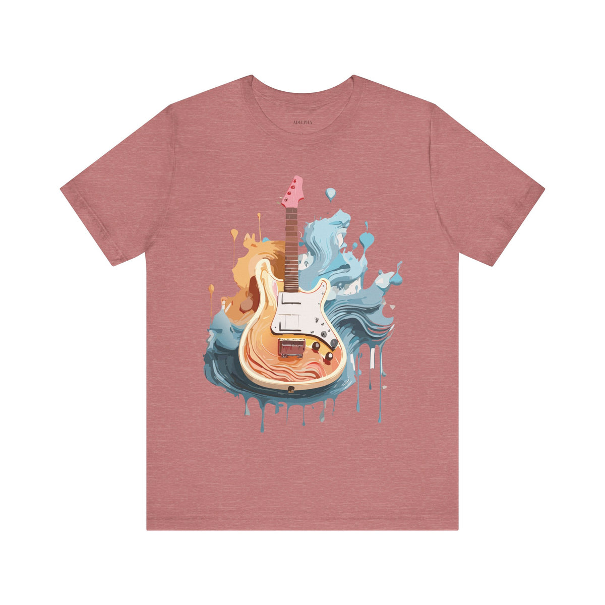 Music Graphic Unisex Cotton Bella+Canvas Tee with Art Design n187