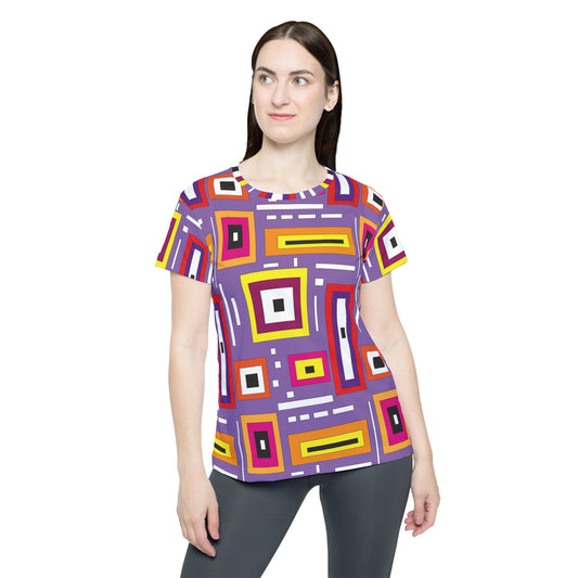 Poly Jersey Tee Shirt with abstract prints