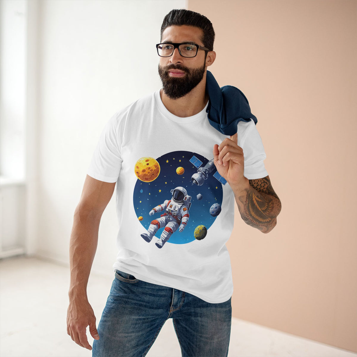 Cosmos Astronaut Graphic Tee Staple Unisex 100 Cotton Tee Shirt - CS-22
