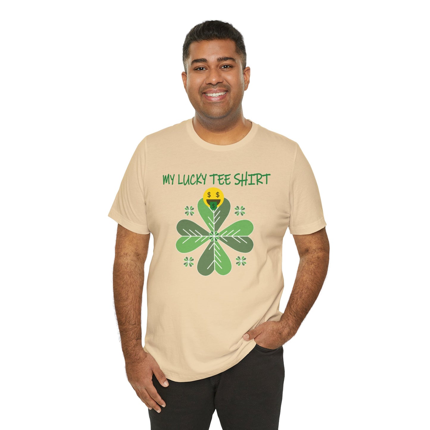 Unisex Cotton Tee Shirt with Lucky Prints