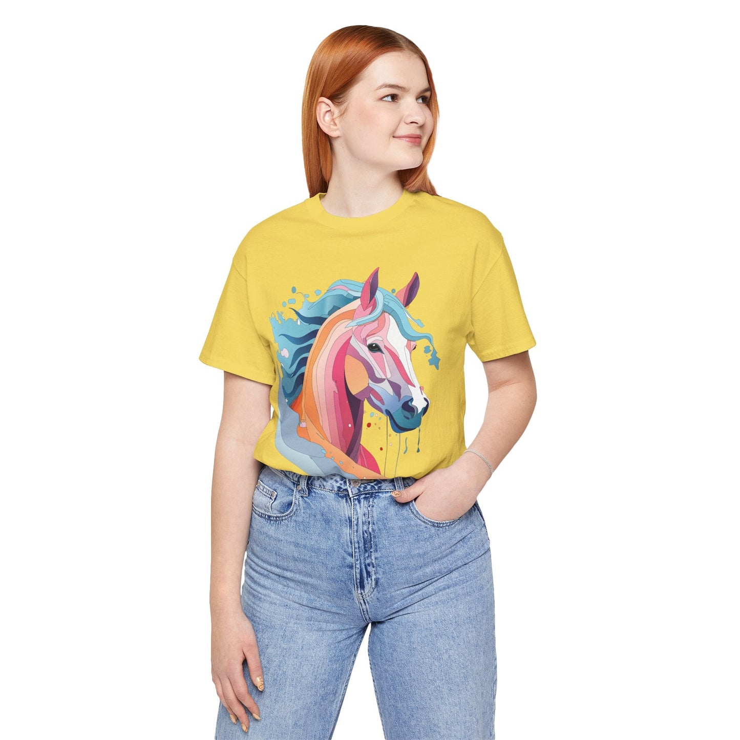 Unisex Animal Tee Shirt With Art Design Wild Animals Short Sleeve Premium Comfort Fit