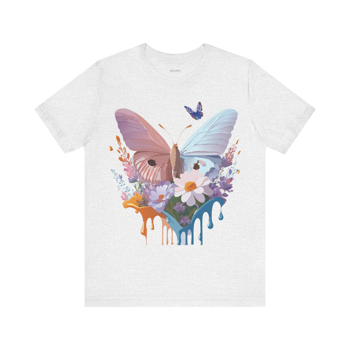 Butterfly Graphic Unisex Cotton Bella+Canvas Tee with Art Design n105